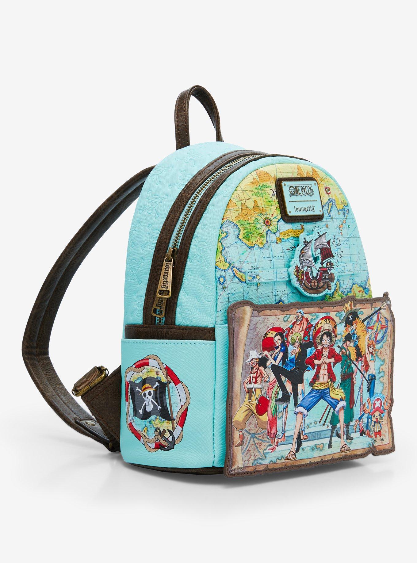 Loungefly One Piece Luffy and Crew Map Mini Backpack, , alternate