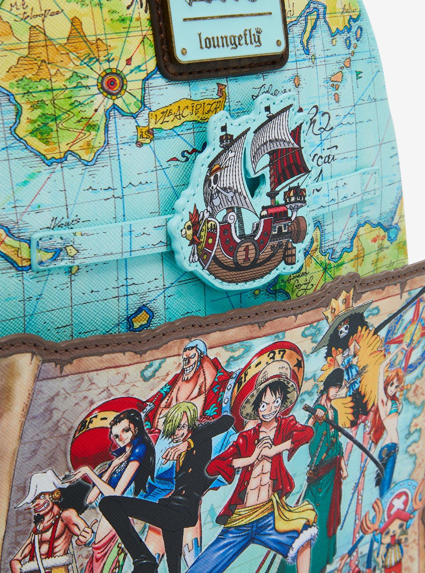 Loungefly One Piece Luffy and Crew Map Mini Backpack, , alternate