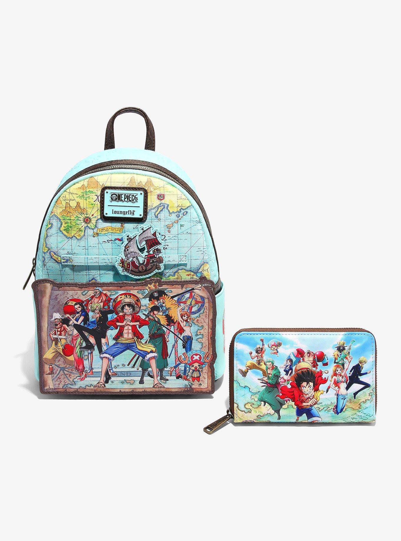 Loungefly One Piece Luffy and Crew Map Mini Backpack, , alternate