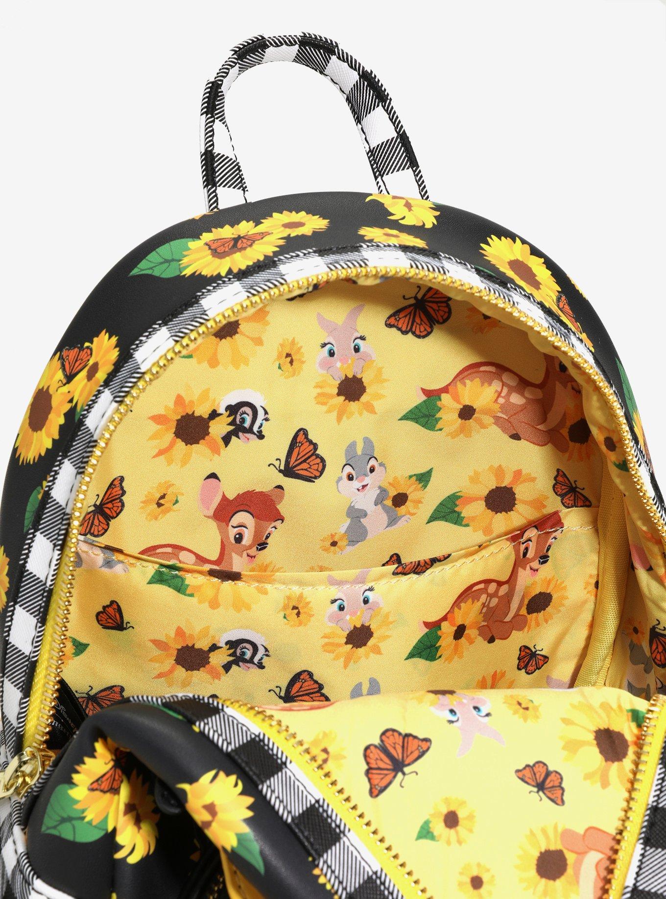 Loungefly Bambi and Friends Sunflower Mini Backpack