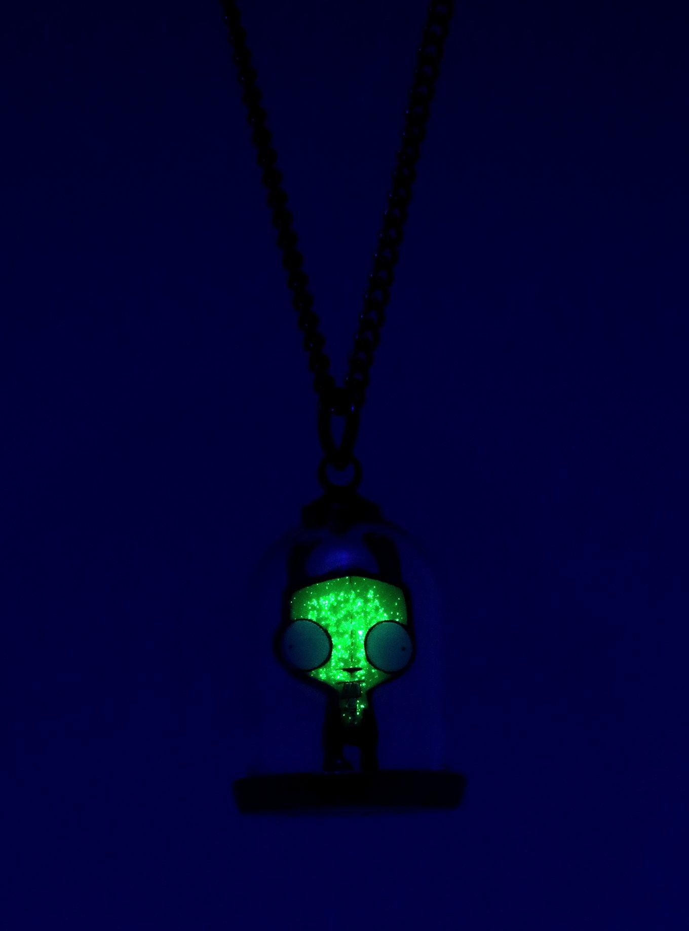 Invader Zim GIR Dome Glow-In-The-Dark Necklace, , alternate