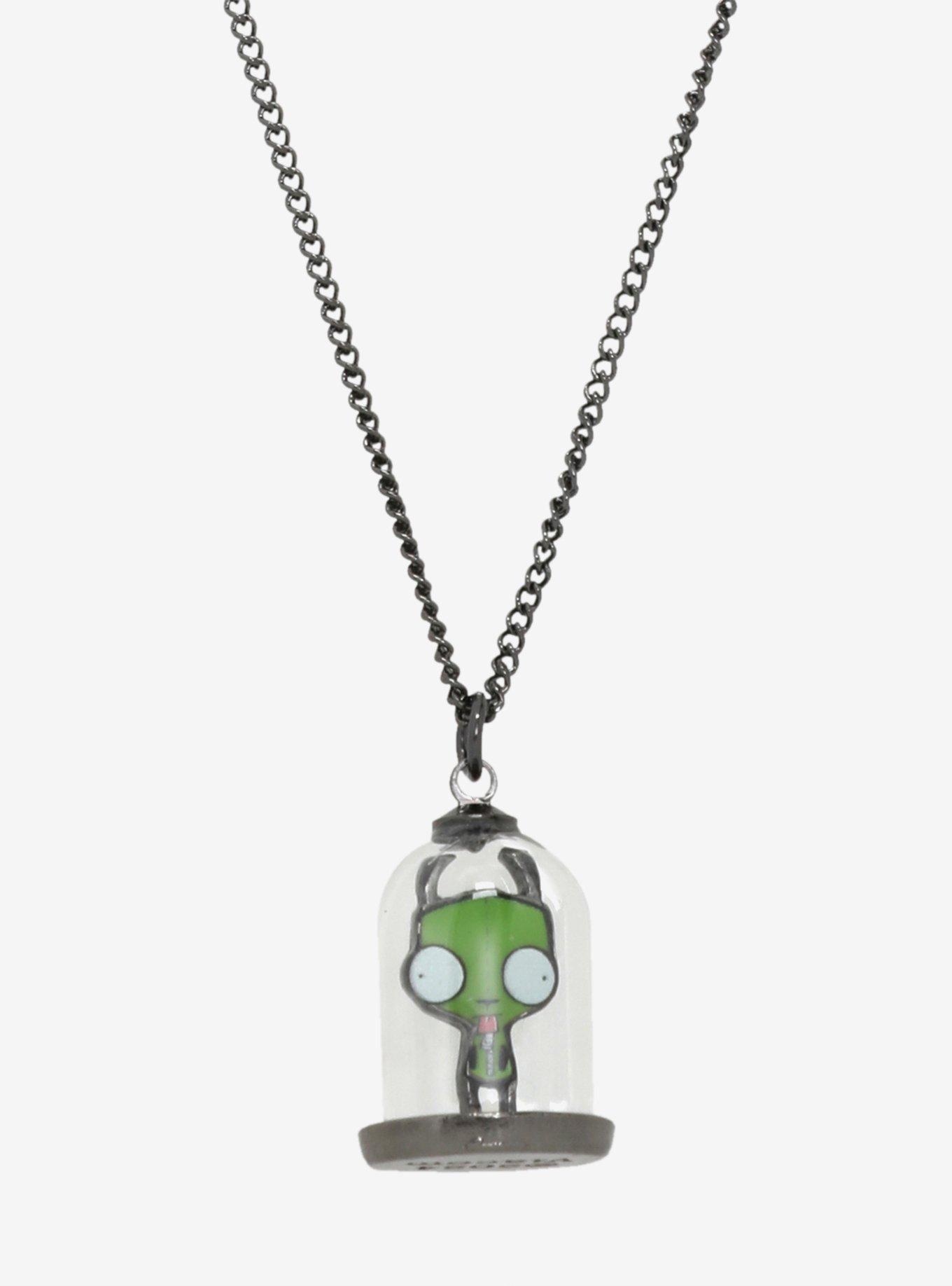 Invader Zim GIR Dome Glow-In-The-Dark Necklace, , alternate