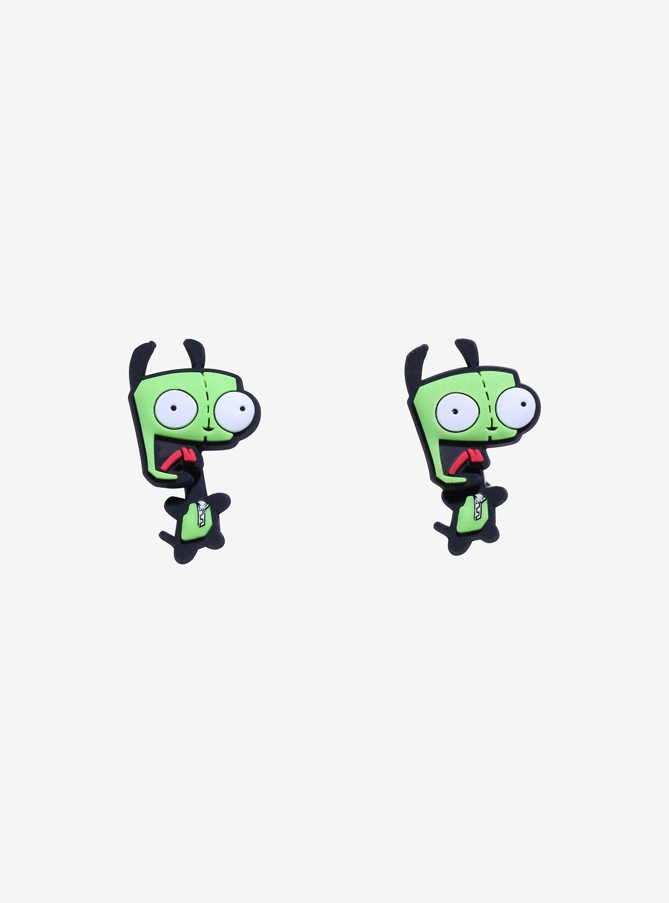 Invader Zim GIR Glow-In-The-Dark Front/Back Earrings, , alternate