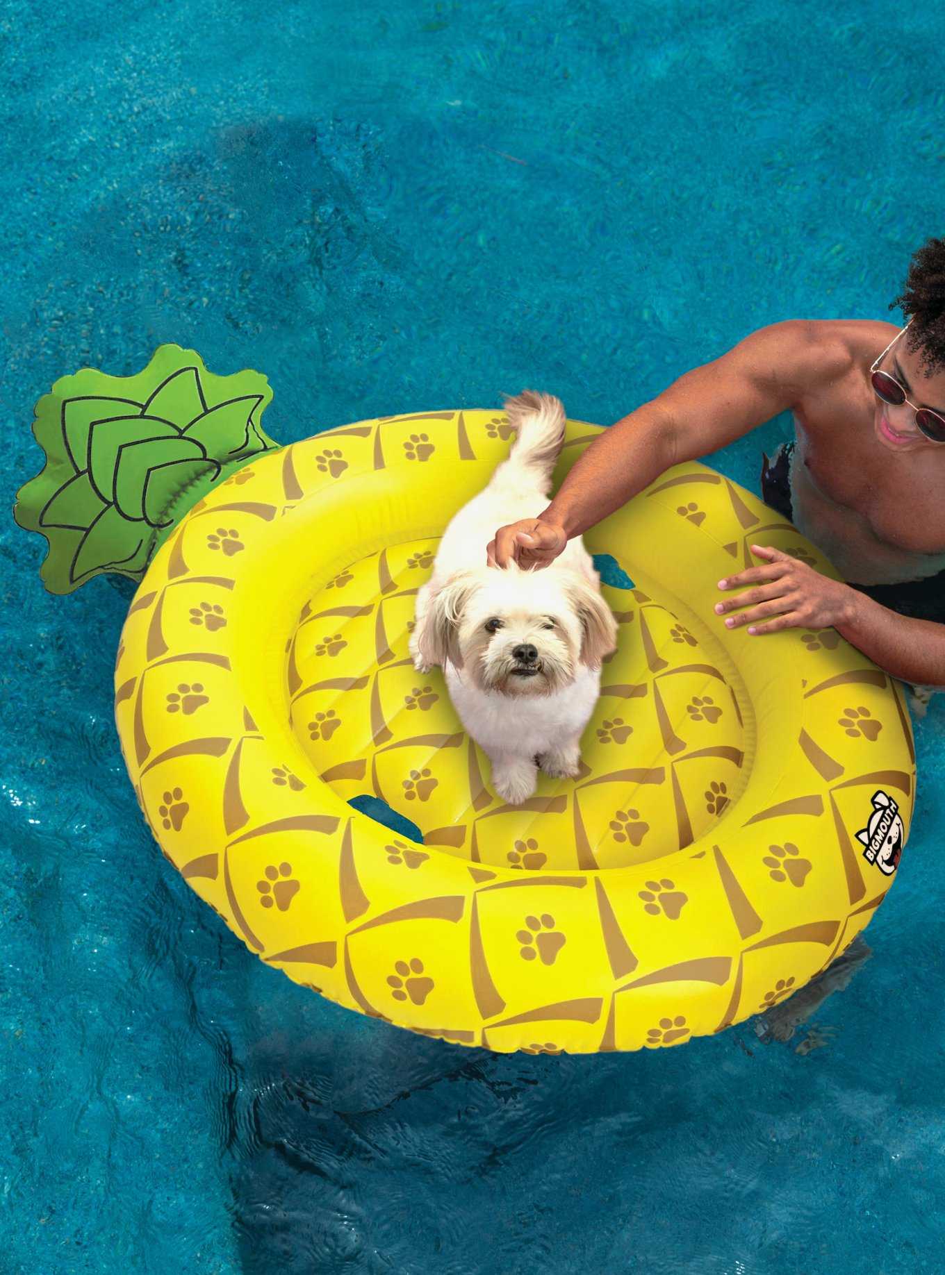 Pineapple Dog Pool Float, , hi-res