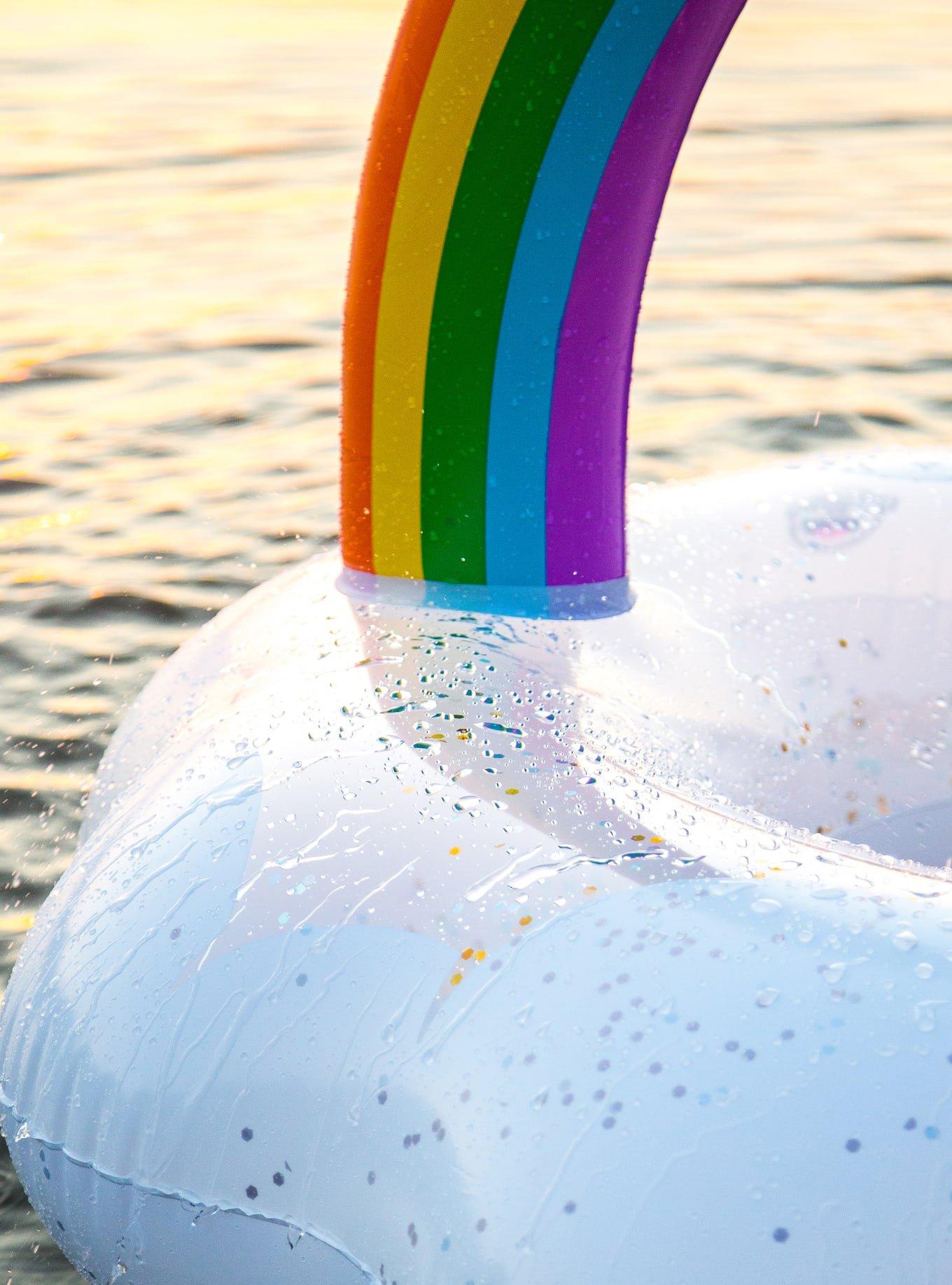 Giant rainbow sales cloud pool float