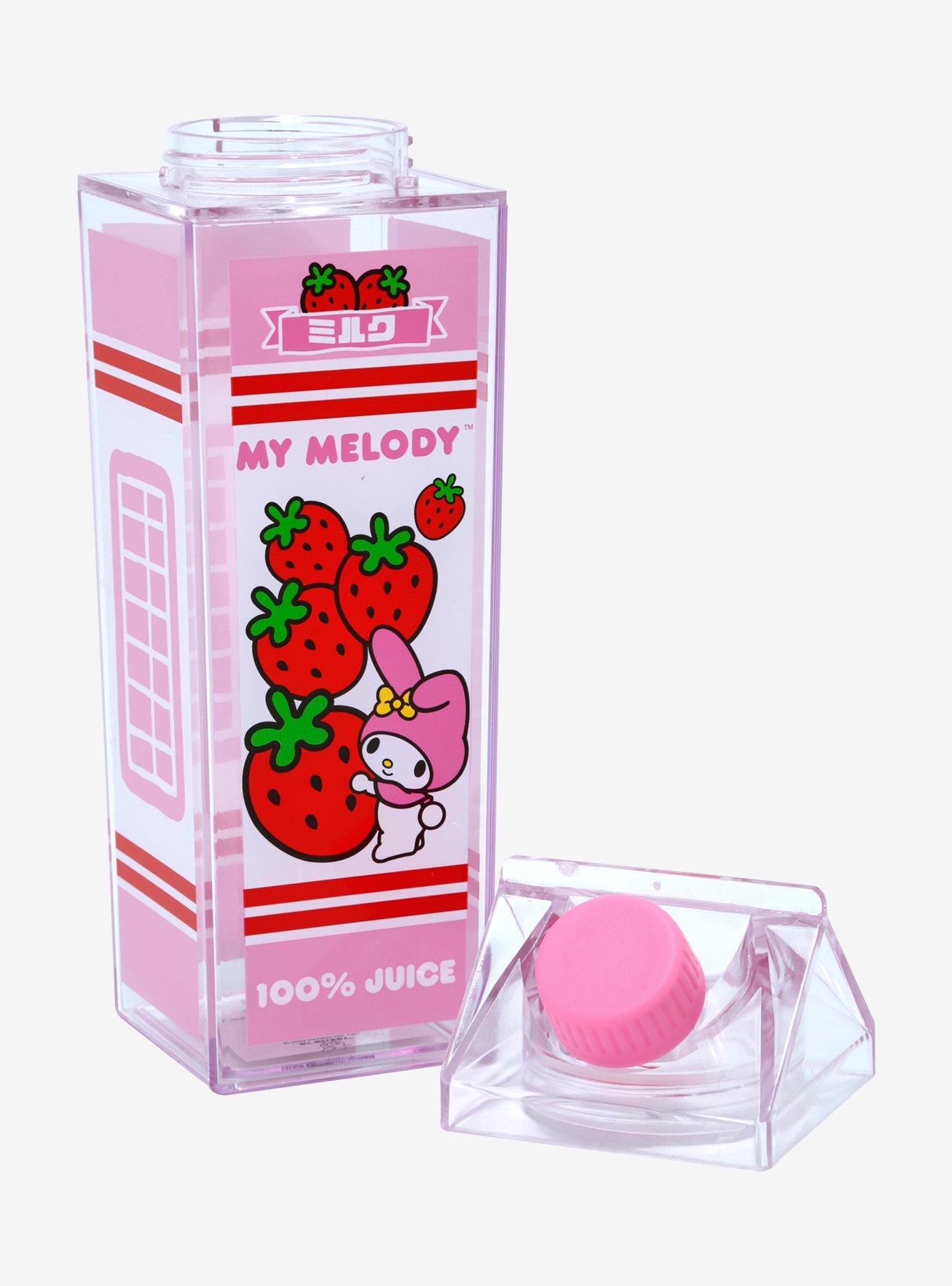 Sanrio My Melody Strawberry Milk Carton Water Bottle — BoxLunch Exclusive, , hi-res