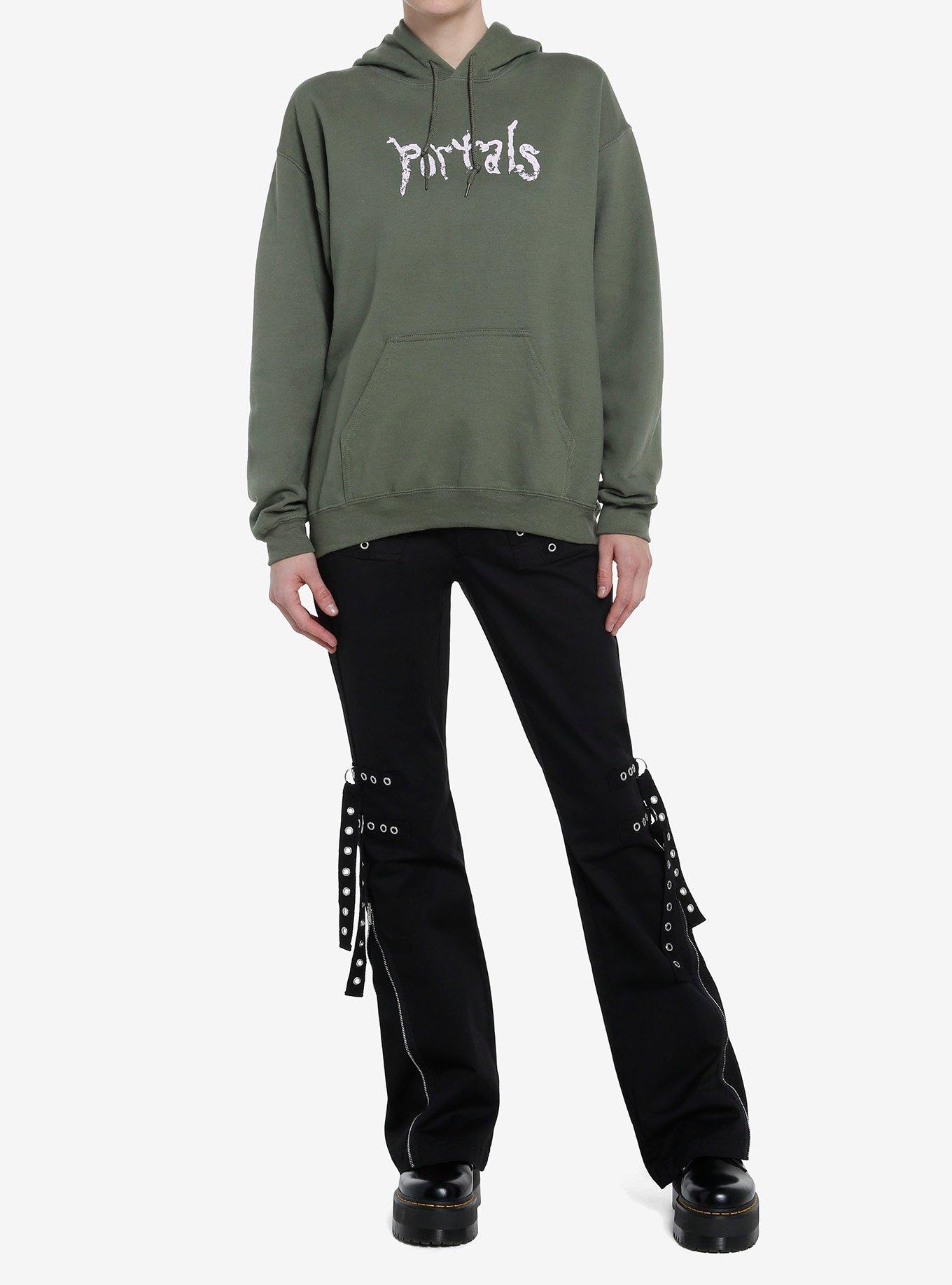 Melanie Martinez Portals Creature Hoodie, MILITARY GREEN, alternate