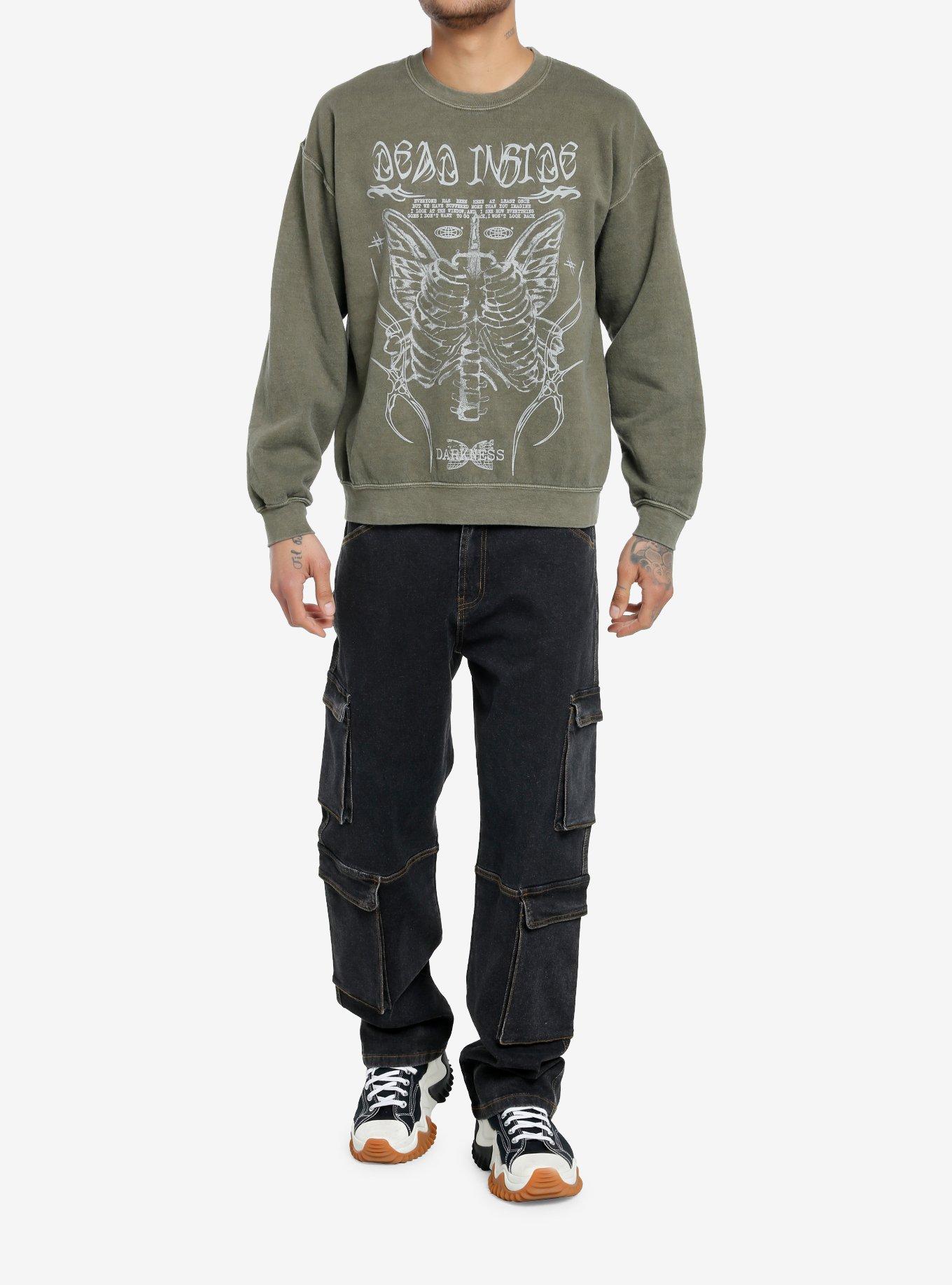 Social Collision® Dead Inside Skeleton Sweatshirt, , hi-res