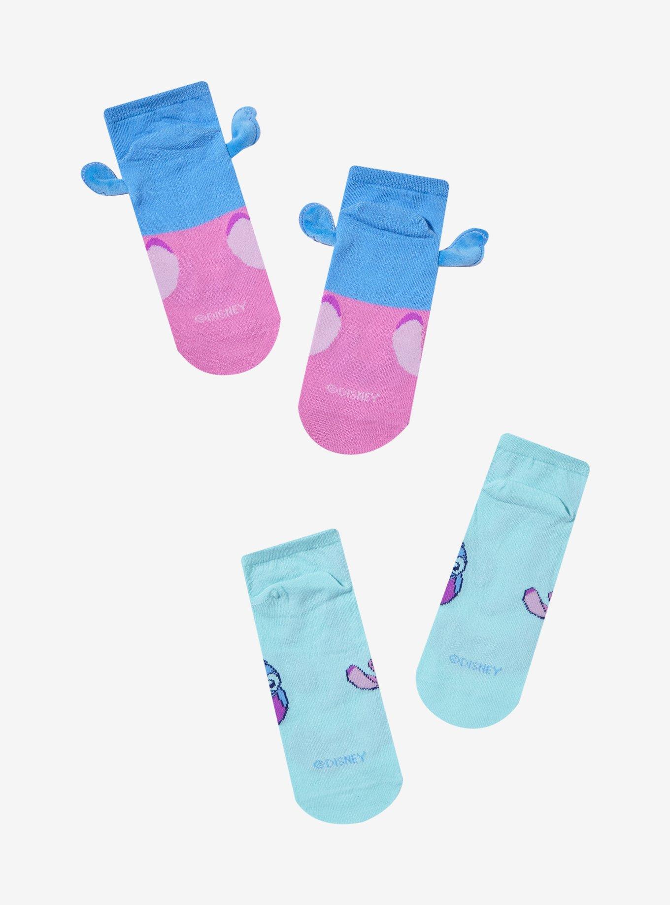 Disney Stitch & Angel Duo Ears No-Show Socks 2 Pair, , hi-res