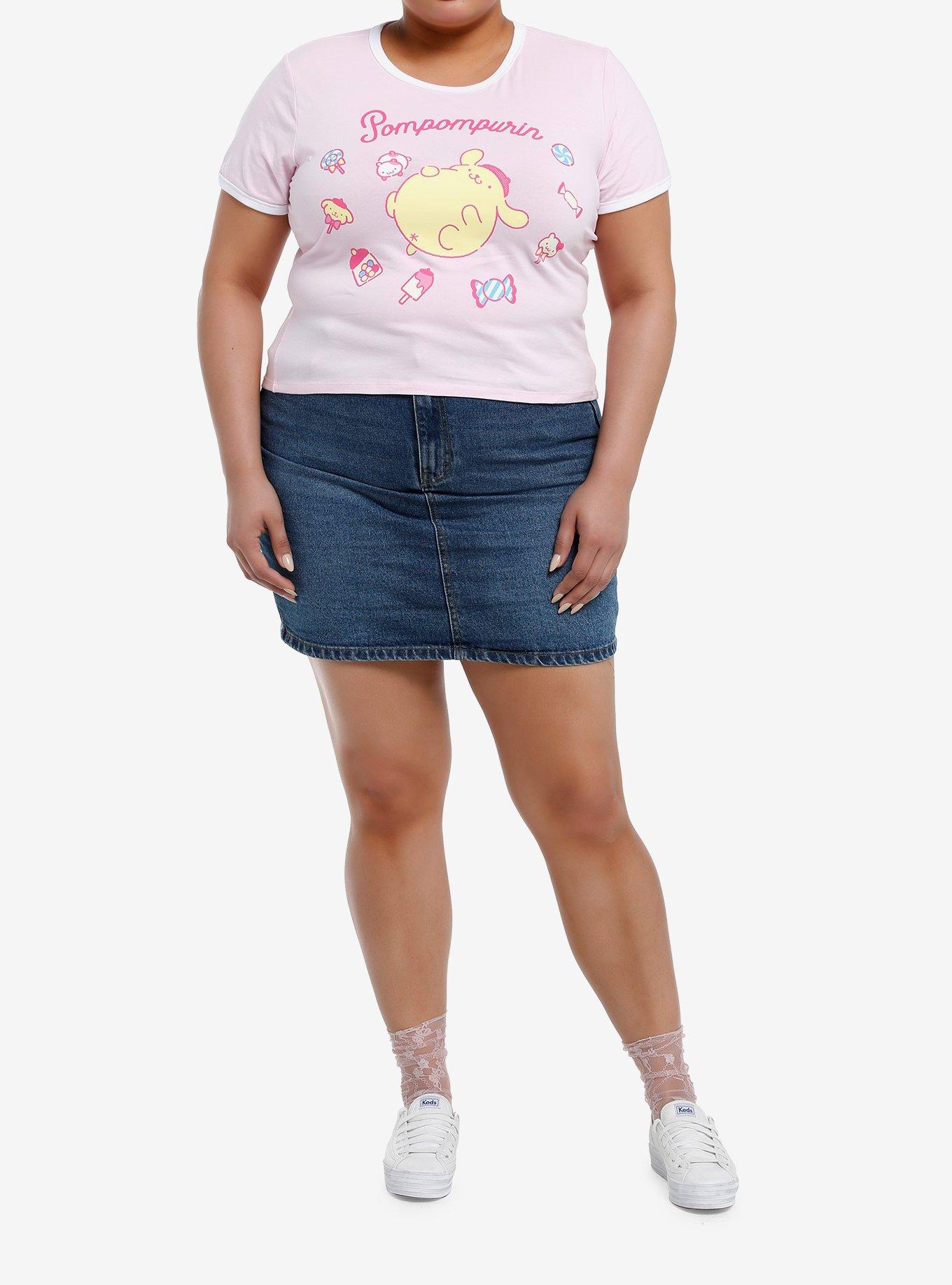 Pompompurin Sweets Girls Ringer T-Shirt Plus Size, MULTI, alternate