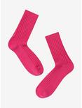 My Melody Embroidery Ribbed Crew Socks, , alternate