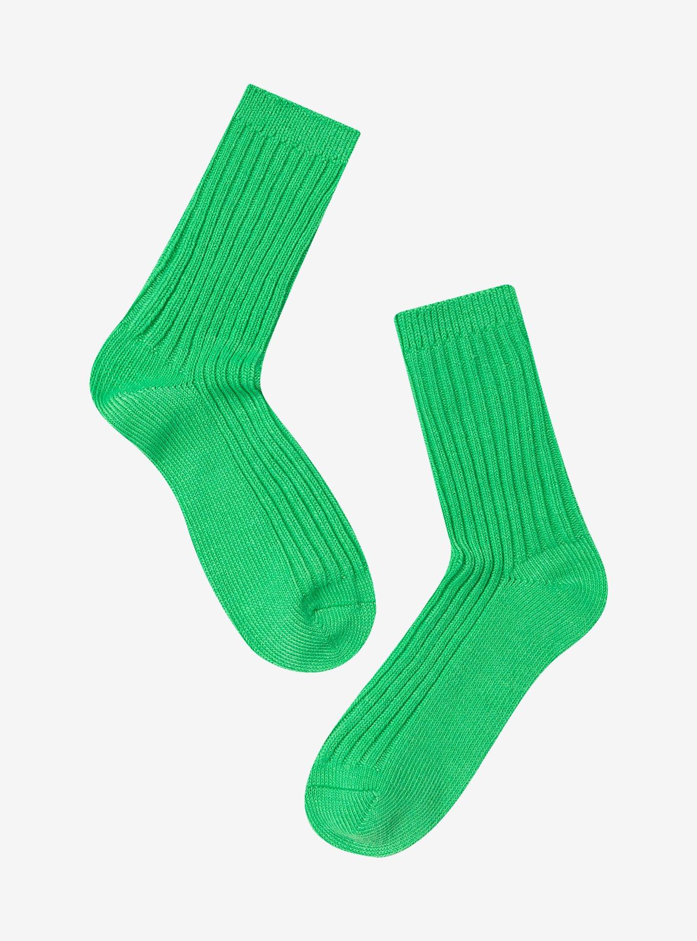 Keroppi Embroidery Ribbed Crew Socks, , alternate