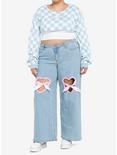 Cinnamoroll Checkered Knit Bolero Girls Crop Top Plus Size, MULTI, alternate
