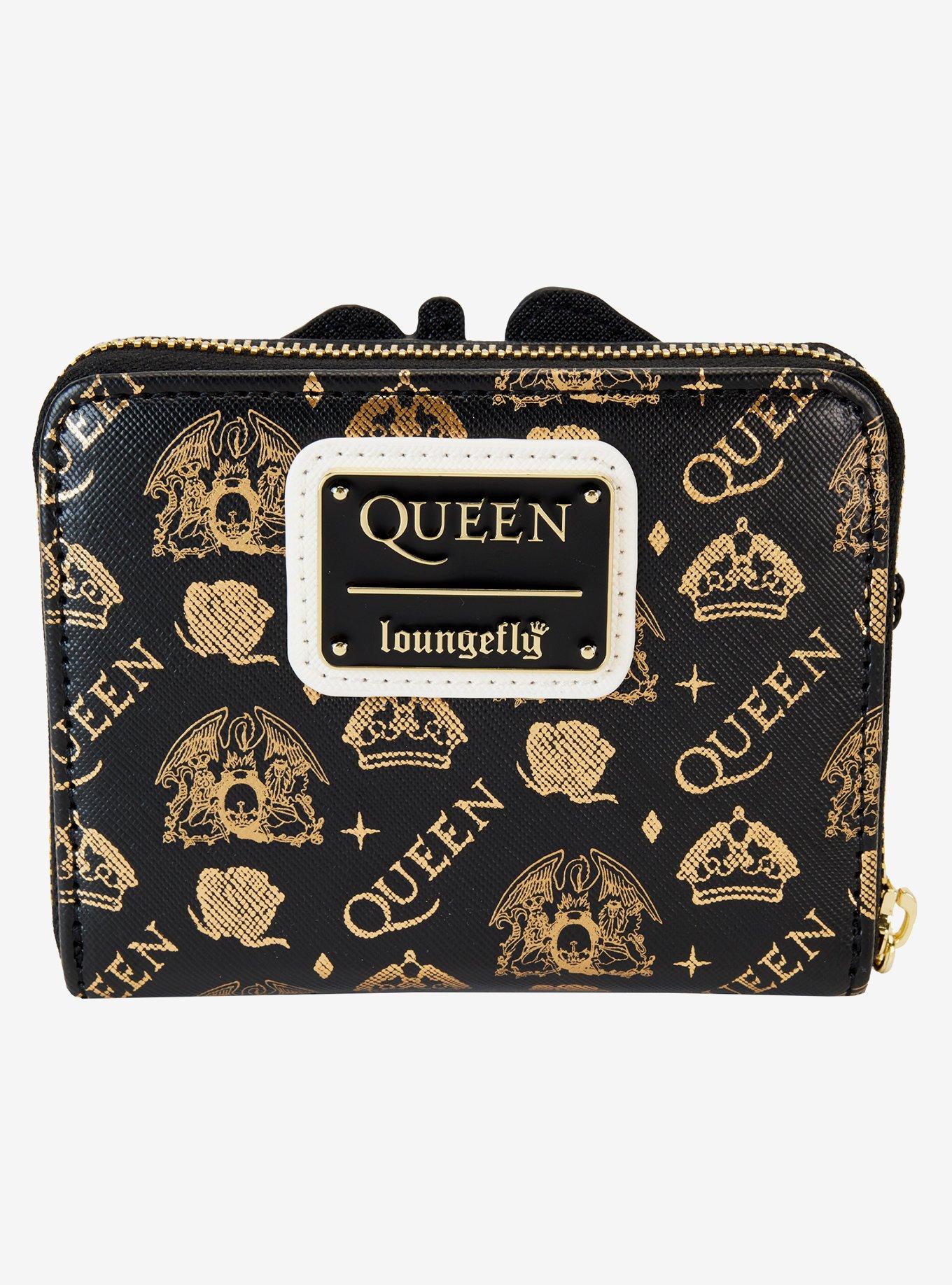 Loungefly Queen Logo Small Zip Wallet, , alternate