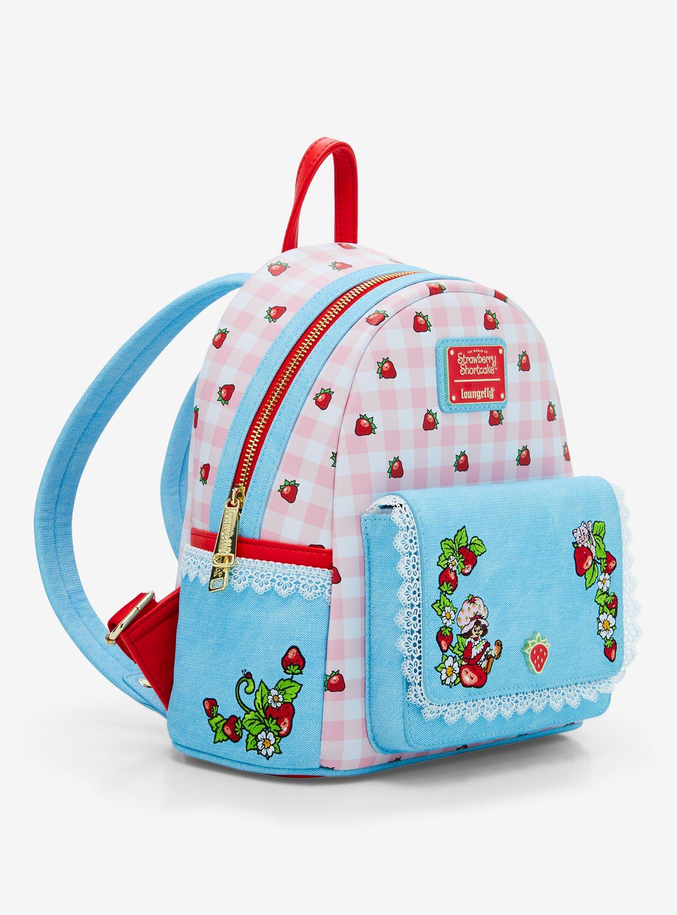Loungefly Strawberry Shortcake Gingham Scented Mini Backpack, , alternate