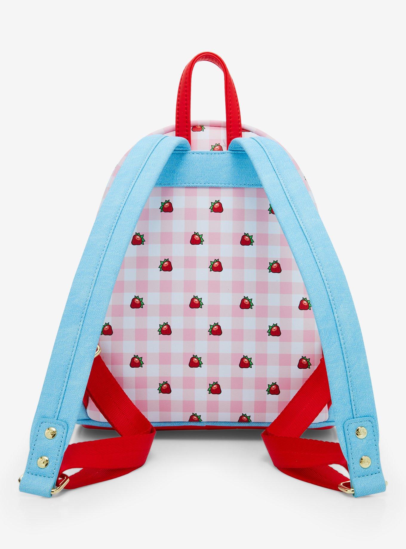 Loungefly Strawberry Shortcake Gingham Scented Mini Backpack, , alternate