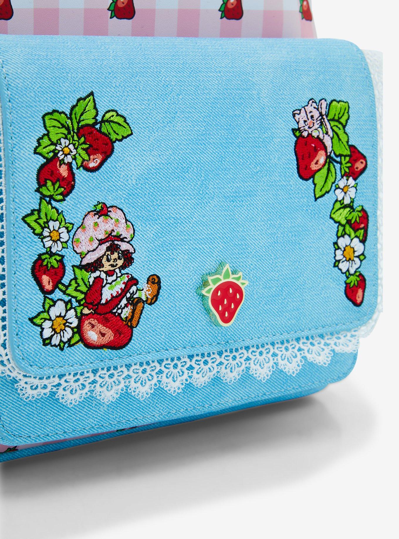 Loungefly Strawberry Shortcake Gingham Scented Mini Backpack, , alternate