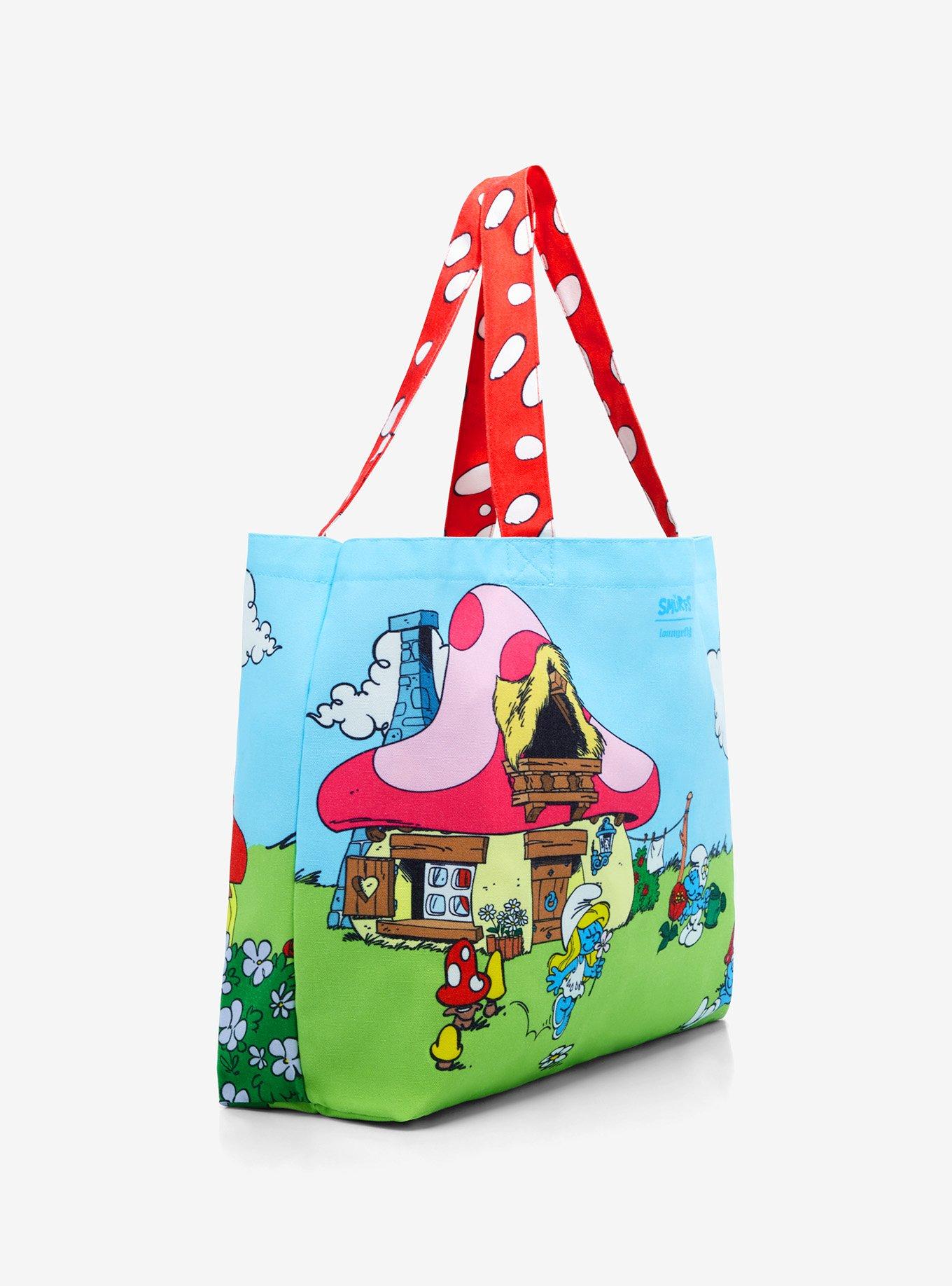 Loungefly The Smurfs Surf Village Canvas Tote Bag, , alternate