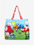Loungefly The Smurfs Surf Village Canvas Tote Bag, , alternate