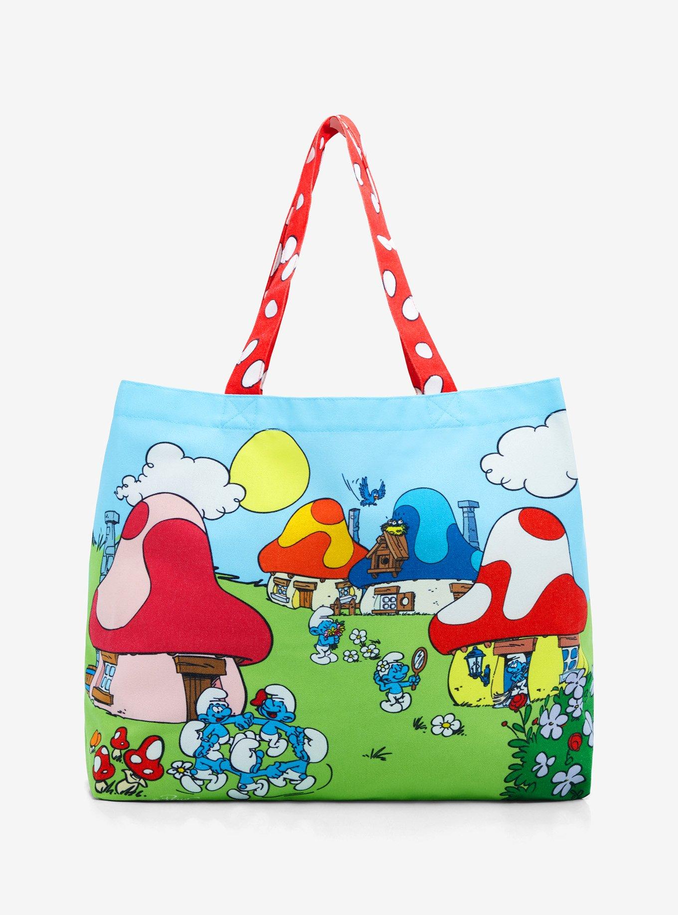 Loungefly The Smurfs Surf Village Canvas Tote Bag, , alternate