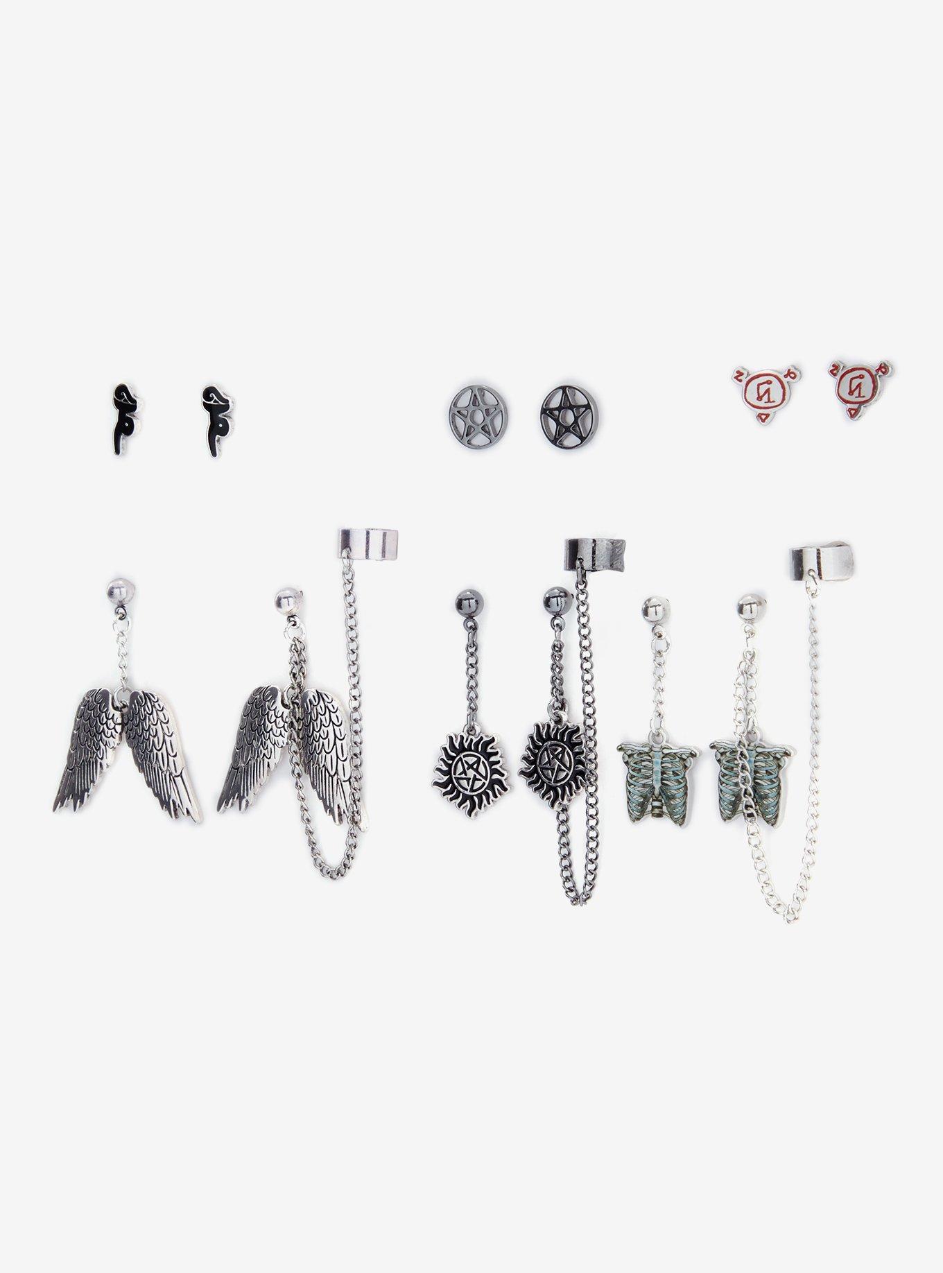 Supernatual Icons Cuff Earring Set, , alternate