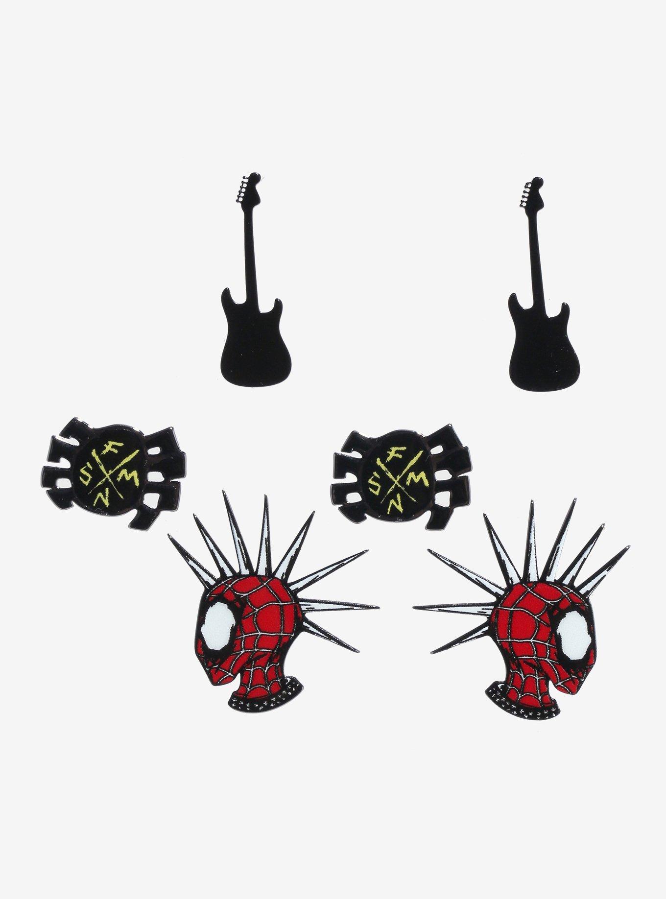Marvel Spider-Man: Across The Spider-Verse Spider-Punk Stud Earring Set, , alternate