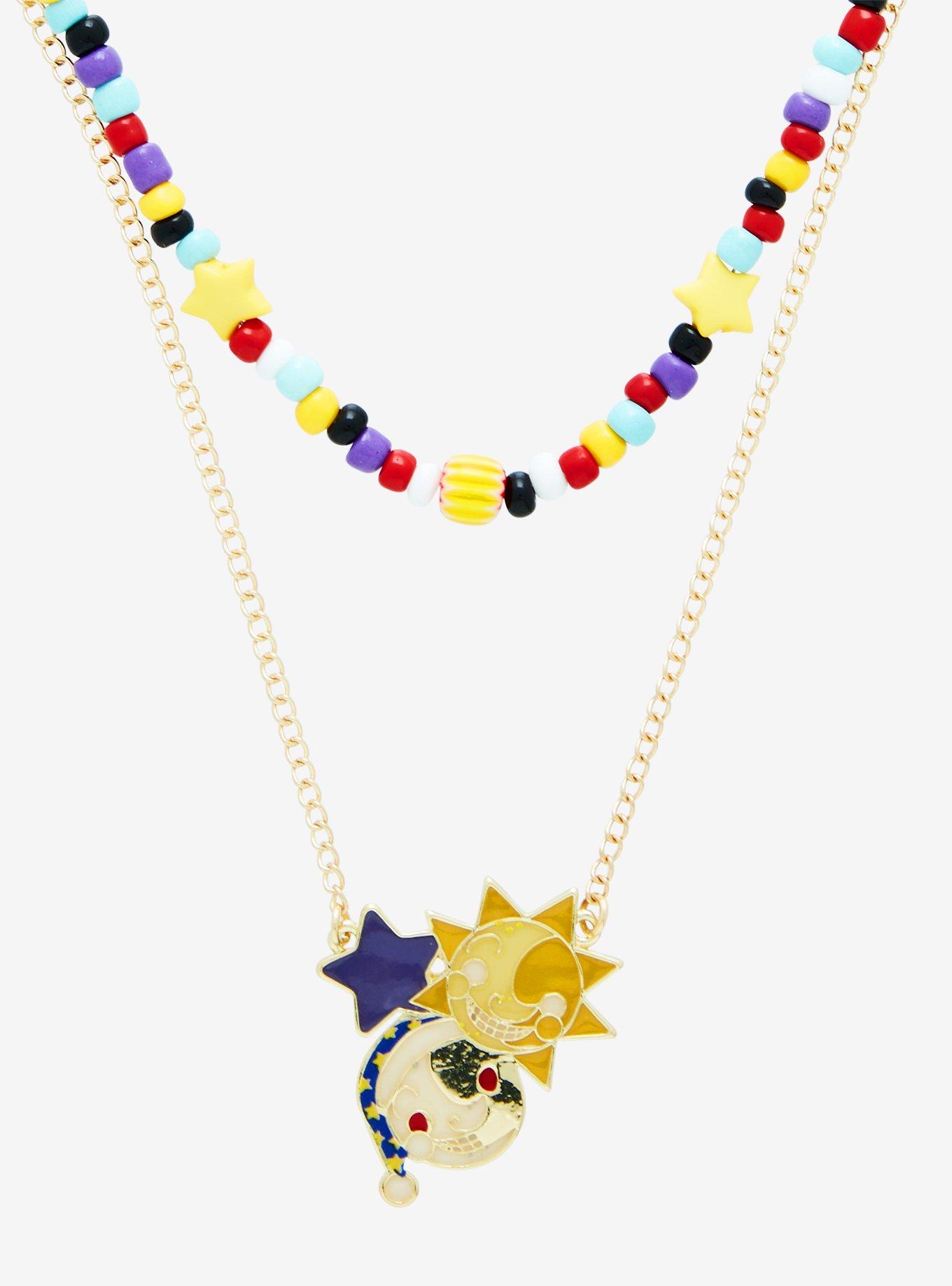 Five Nights At Freddy's: Security Breach Chibi Sun & Moon Bead Necklace Set