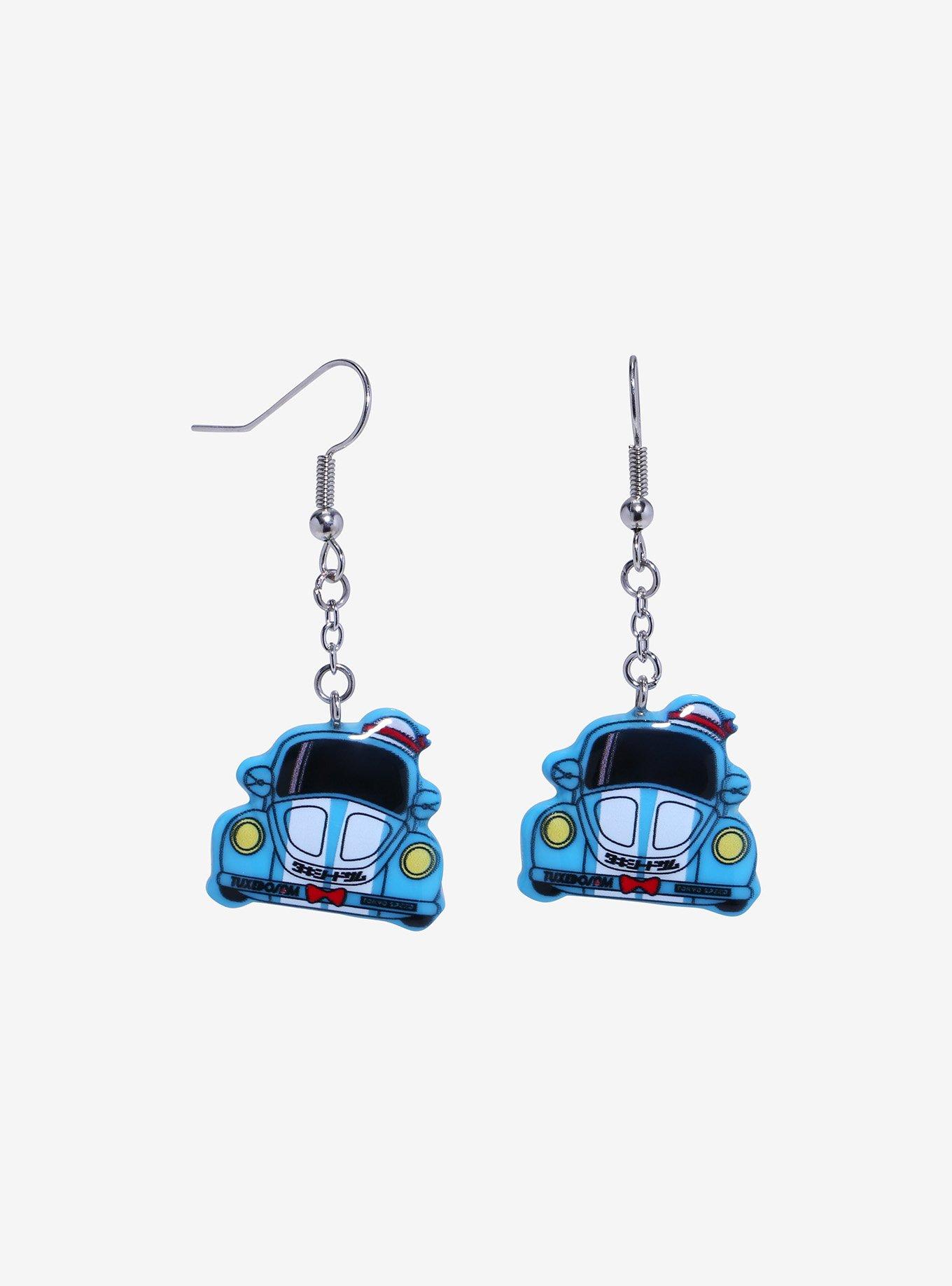 Tuxedo Sam Race Car Earrings, , alternate