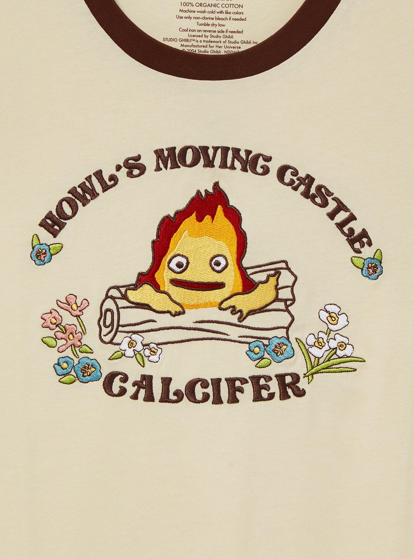 Her Universe Studio Ghibli Howl's Moving Castle Calcifer Women's Plus Size Ringer T-Shirt &mdash; BoxLunch Exclusive, , hi-res