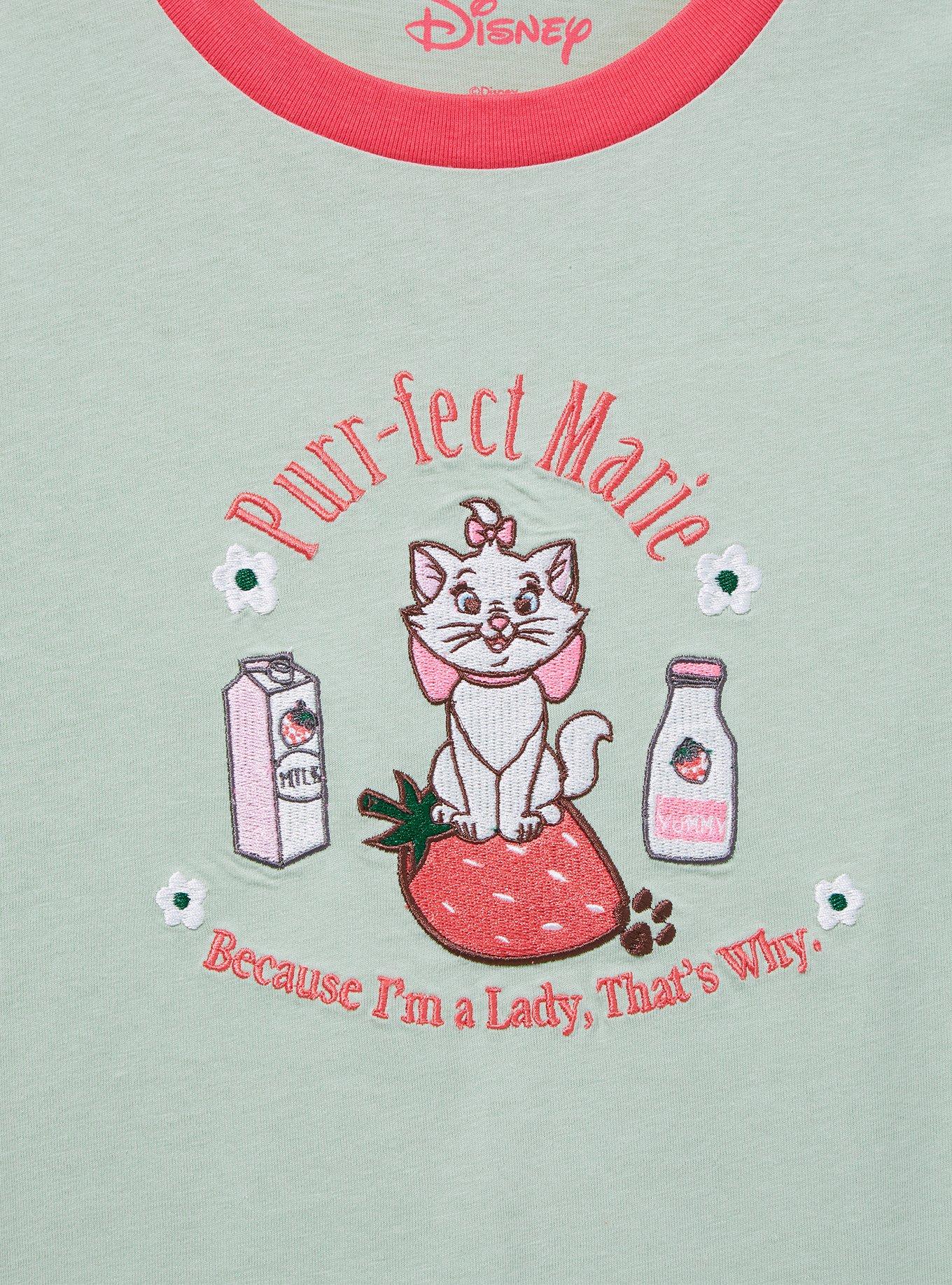 Disney The Aristocats Marie Strawberry Ringer Women's T-Shirt - BoxLunch Exclusive, , alternate