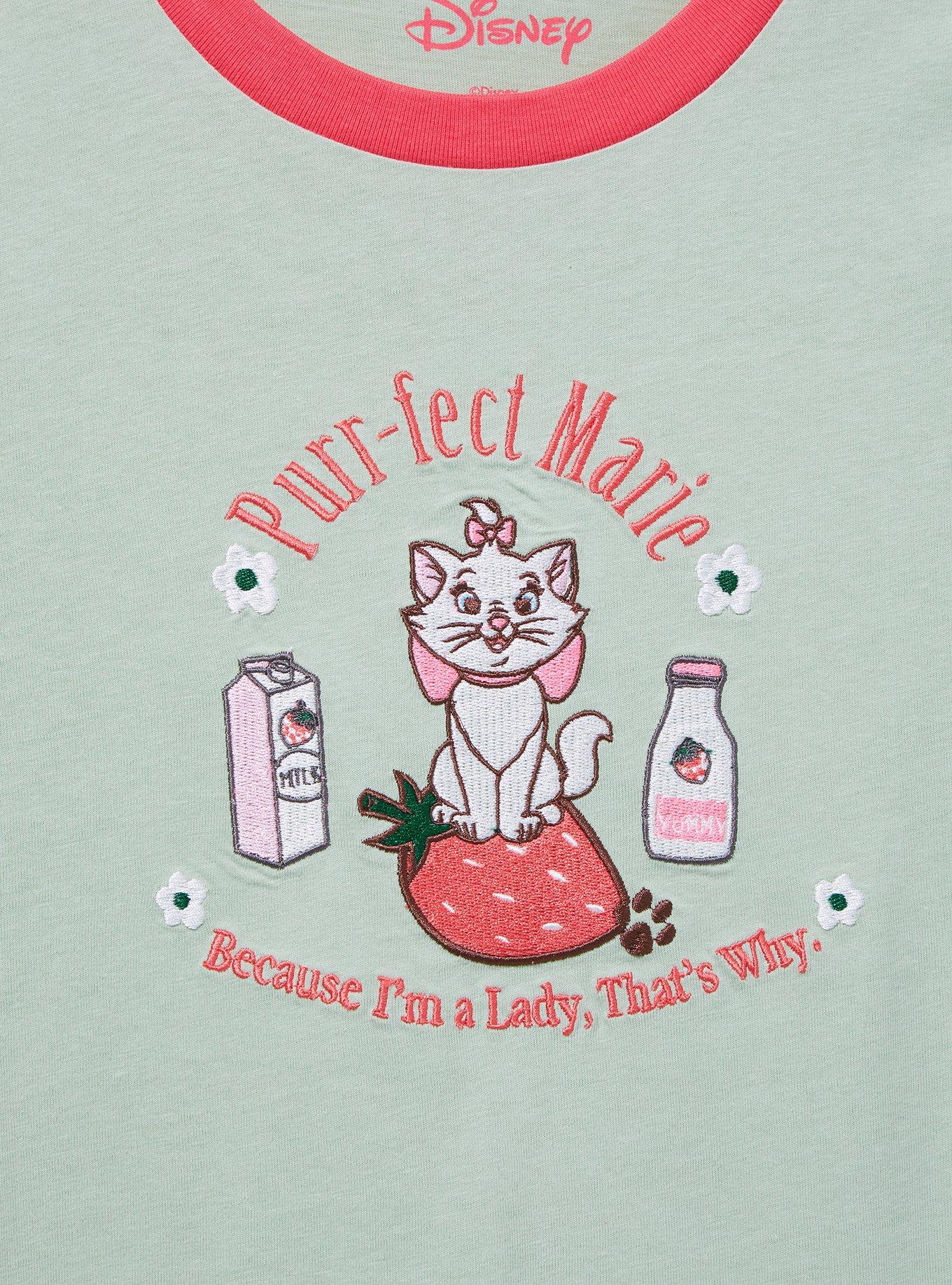 Disney The Aristocats Marie Strawberry Ringer Women's Plus T-Shirt - BoxLunch Exclusive