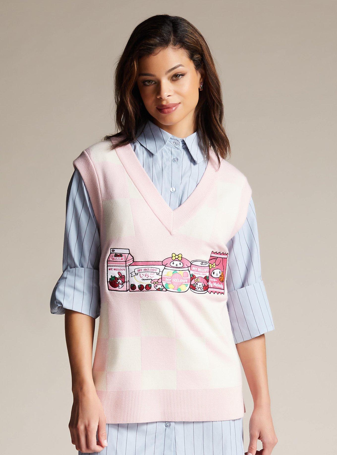 Sanrio My Melody Kawaii Mart Checker Vest — BoxLunch Exclusive, , alternate