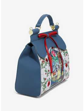 Loungefly Disney Beauty and the Beast Stained Glass Rose Handbag - BoxLunch Exclusive, , hi-res