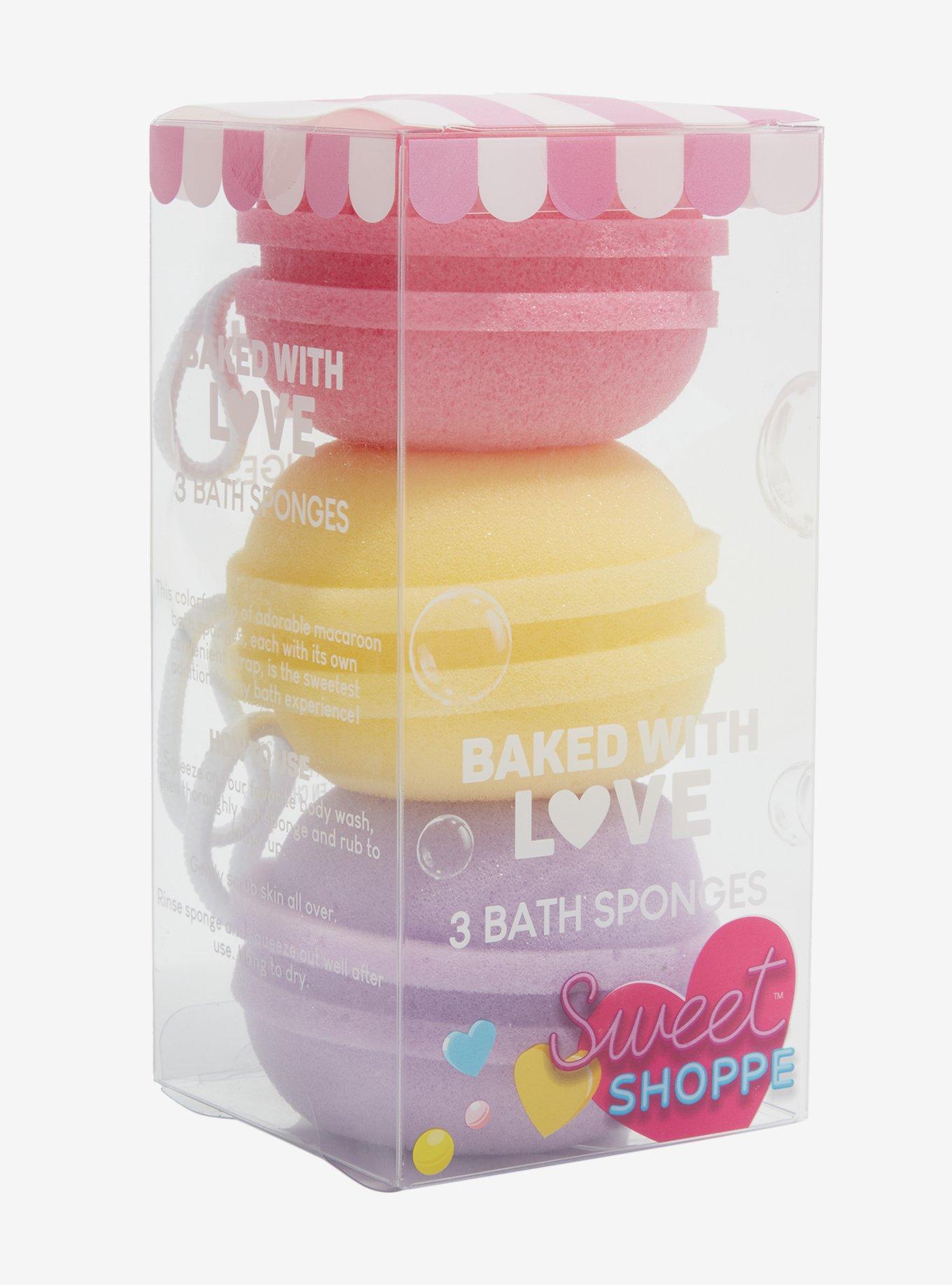 Sweet Shoppe Macaron Bath Sponge Set, , alternate