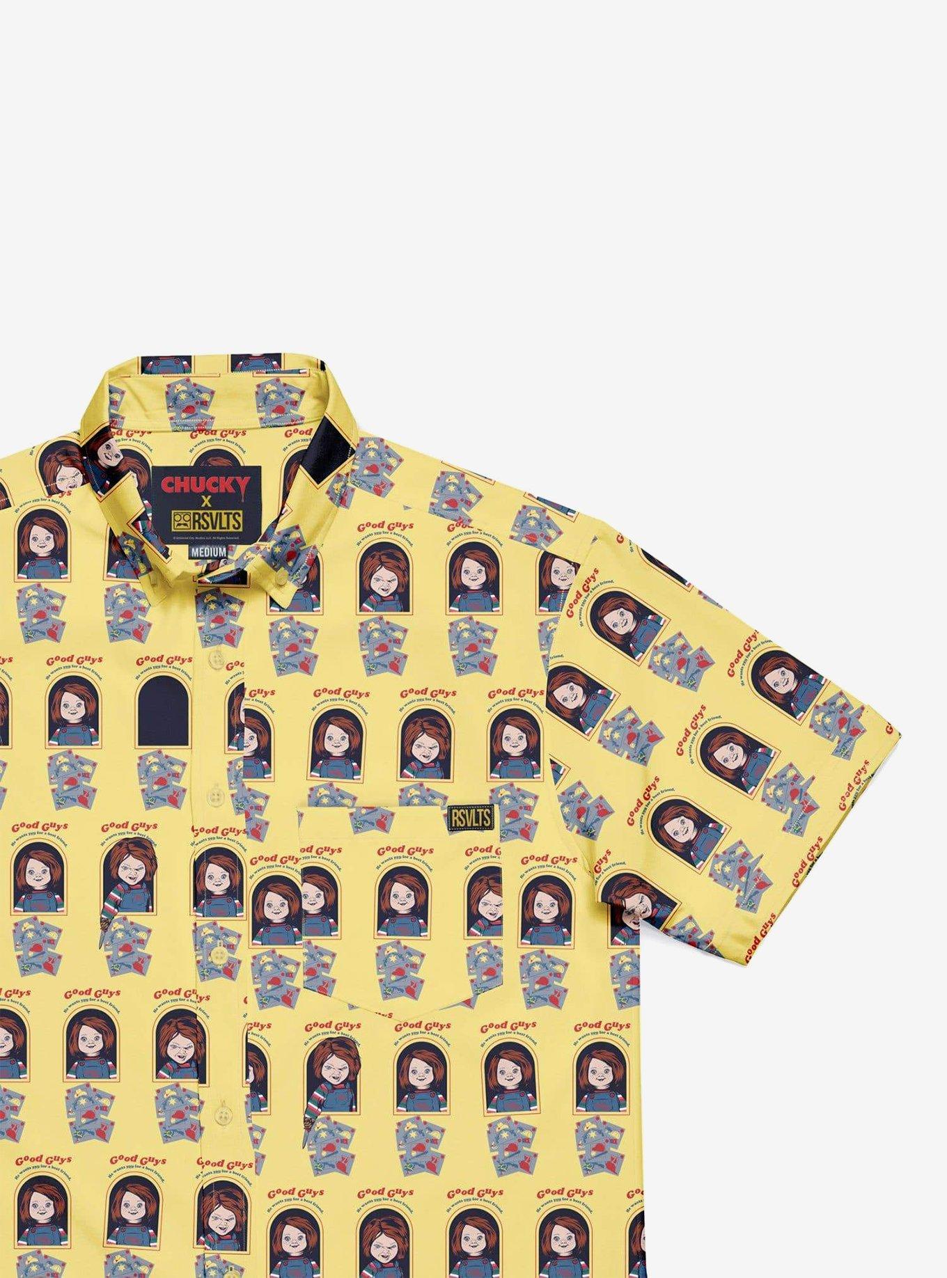 Chucky x RSVLTS "Friends 'Till The End" Button-Up Shirt, BRIGHT YELLOW, alternate