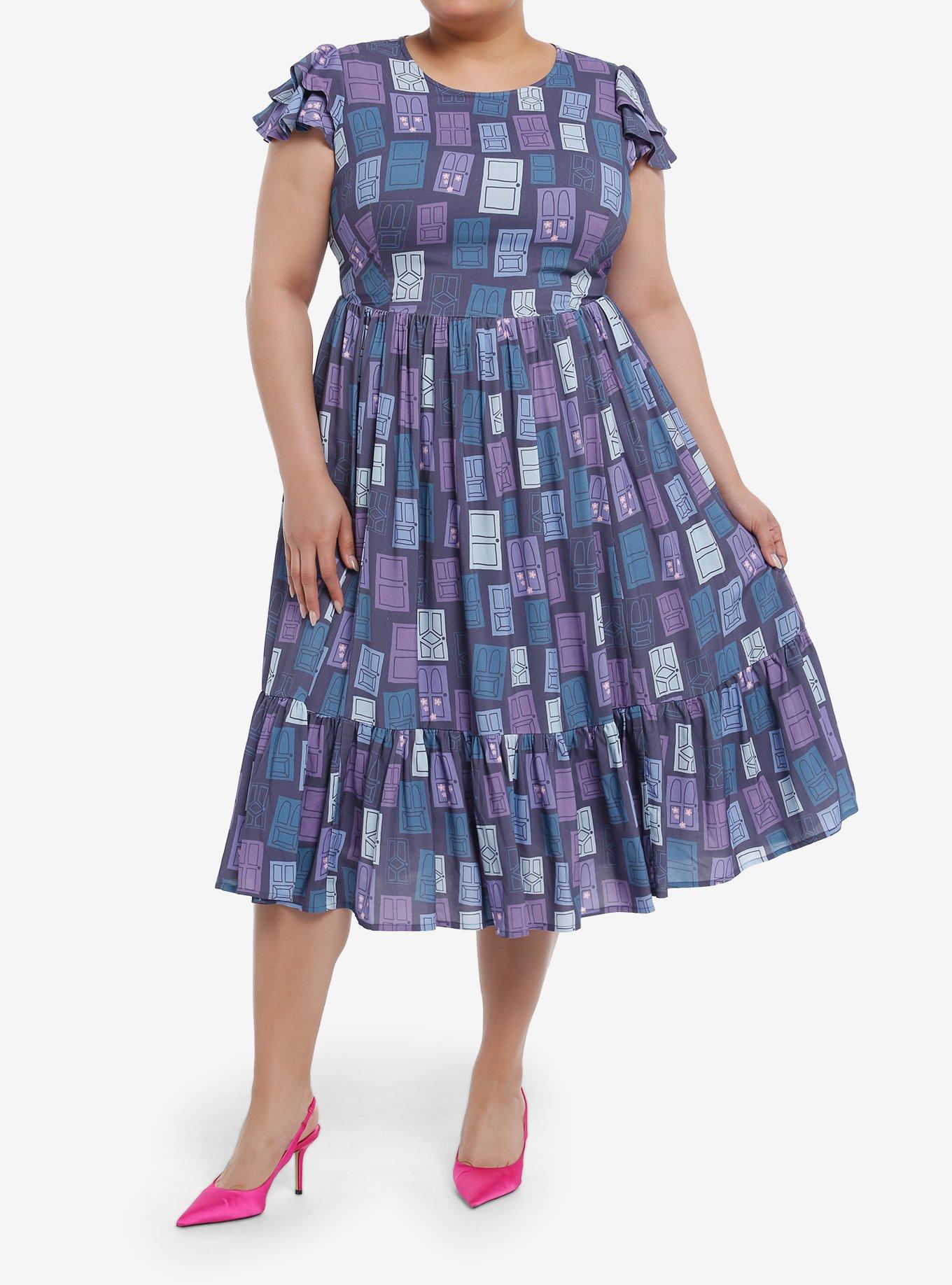 Her Universe Disney Pixar Monsters, Inc. Doors Ruffle Dress Plus Size, MULTI, alternate