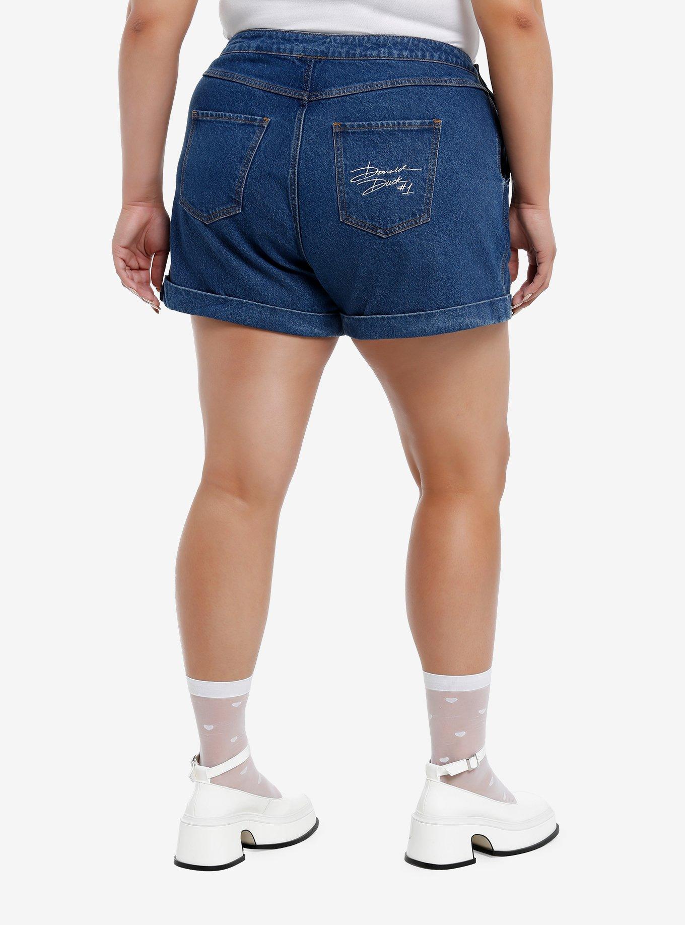 Her Universe Disney Donald Duck Denim Sailor Shorts Plus Size, MULTI, alternate