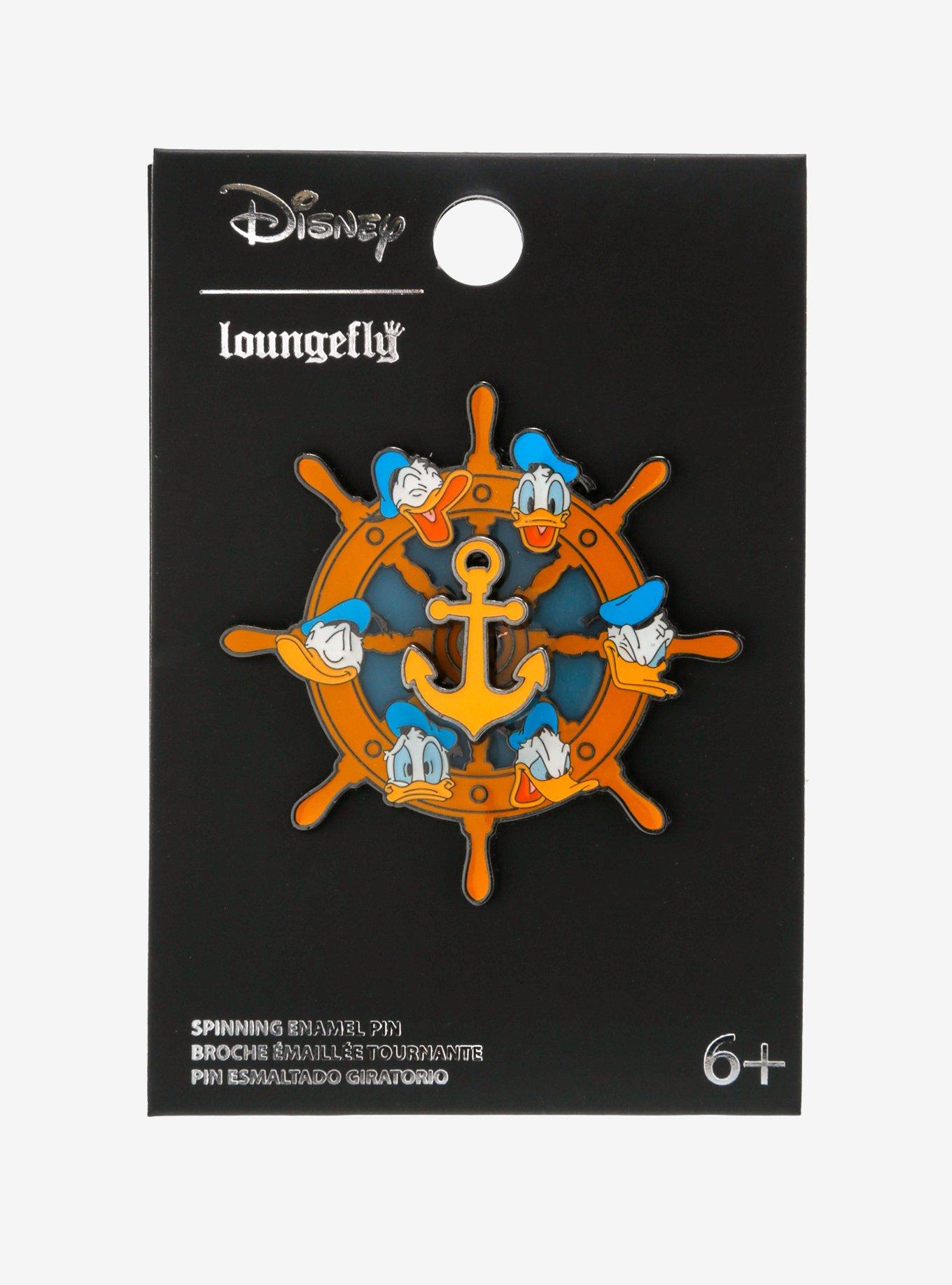 Loungefly Disney Donald Duck Mood Wheel Spinner Enamel Pin, , alternate