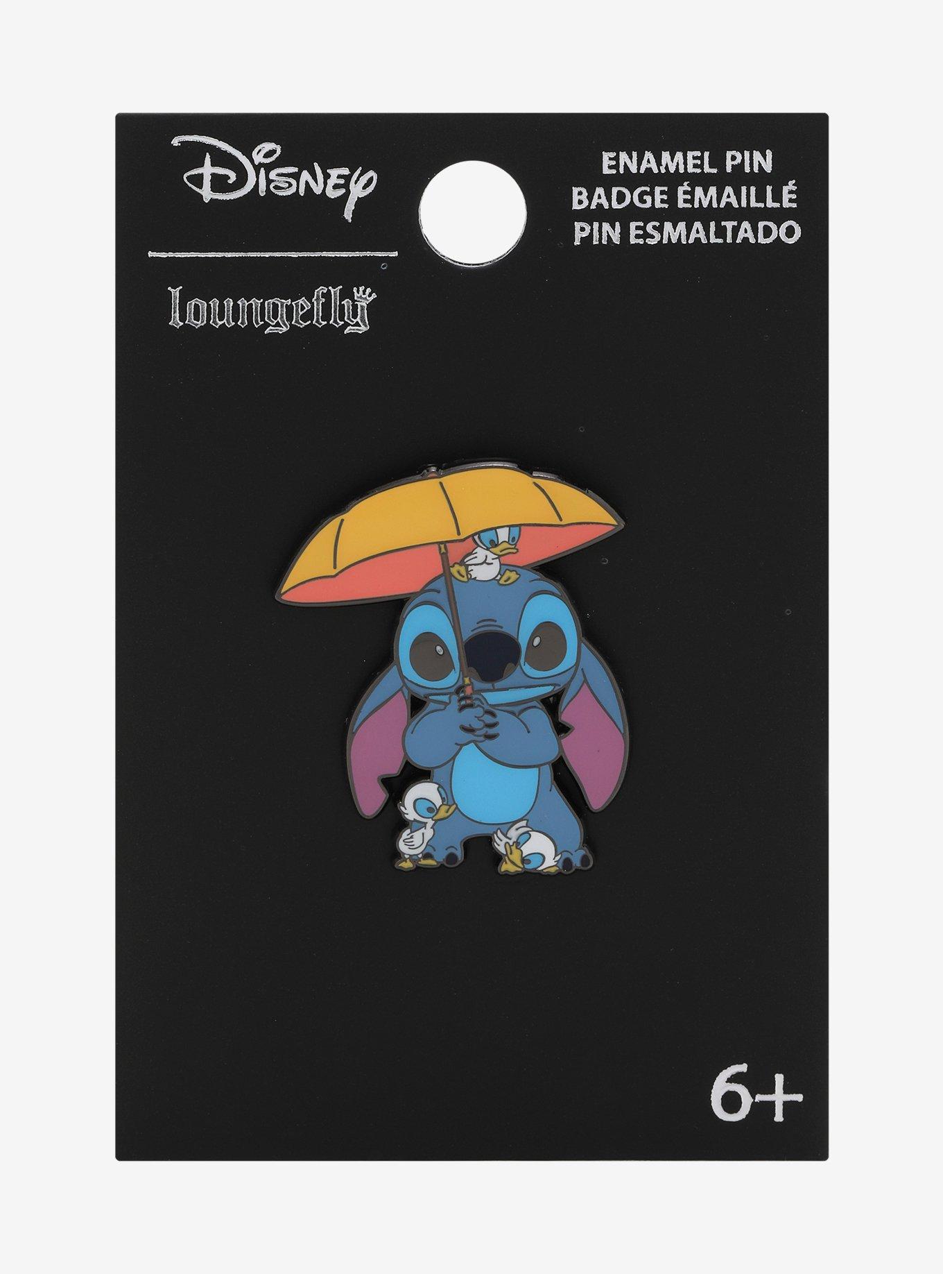 Loungefly Disney Lilo & Stitch Ducklings Umbrella Enamel Pin, , alternate