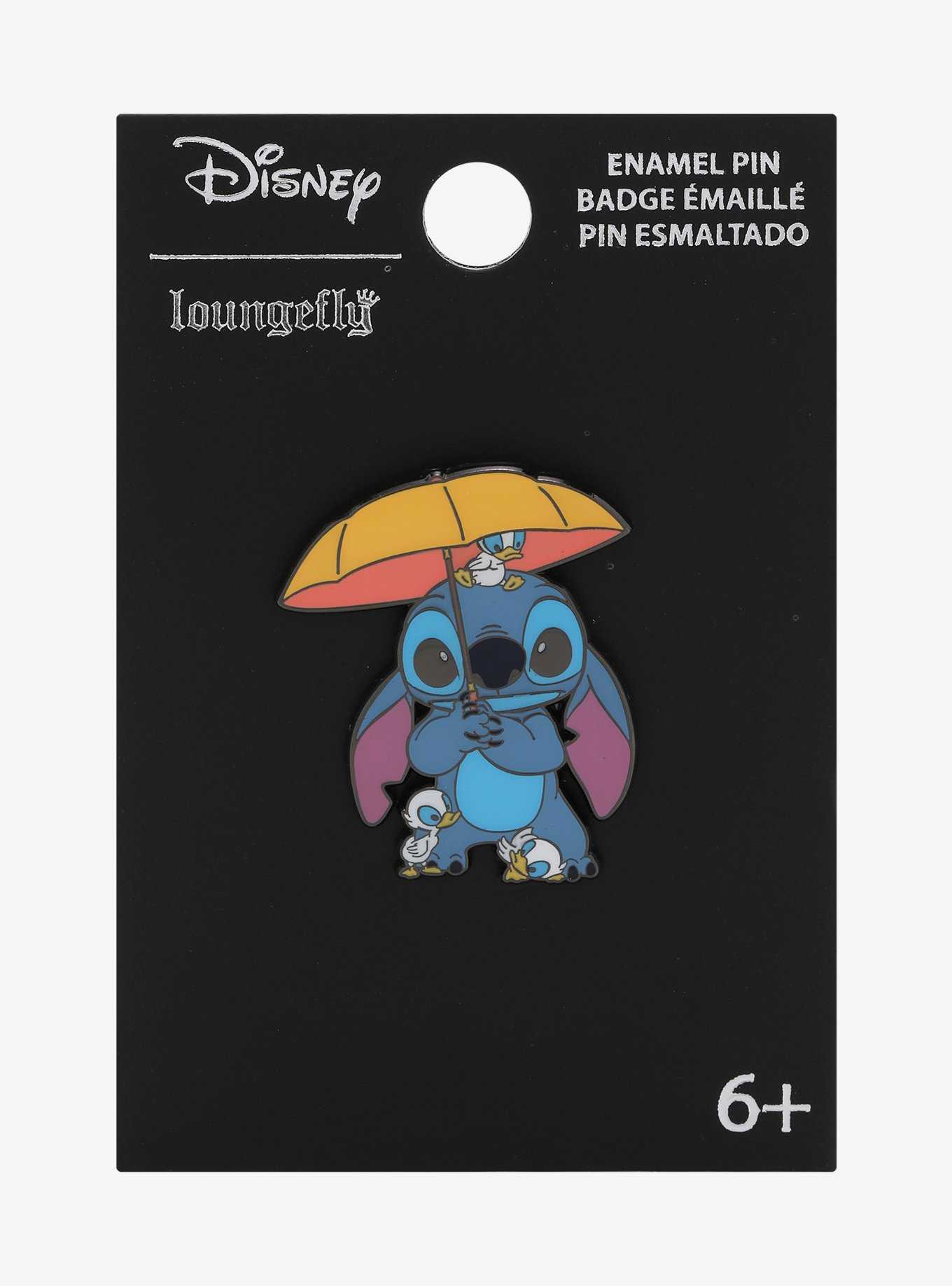 Loungefly Disney Lilo & Stitch Ducklings Umbrella Enamel Pin, , hi-res