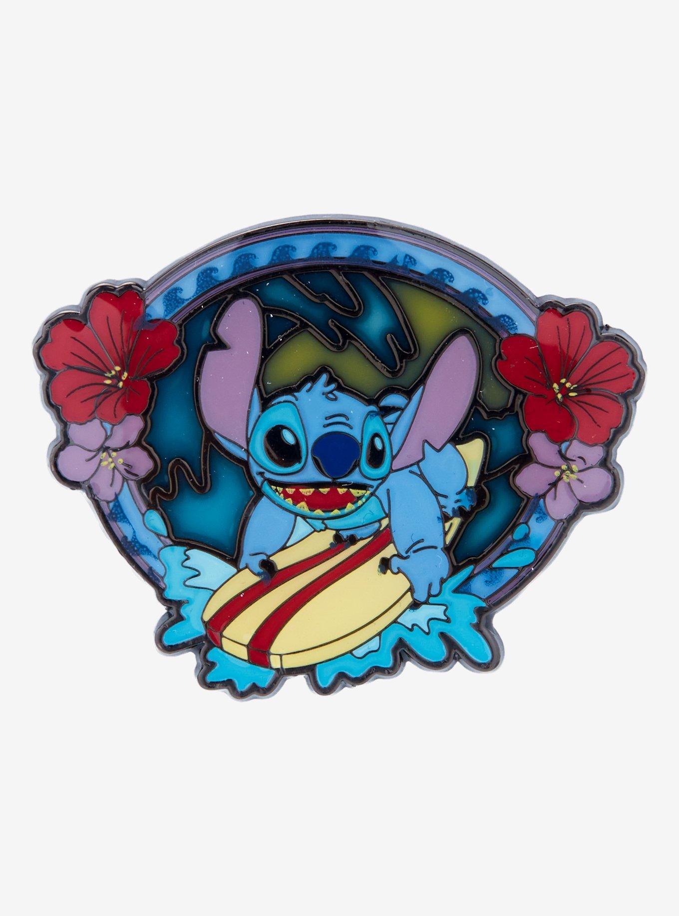 Loungefly Disney Stitch Surfing Enamel Pin, , hi-res