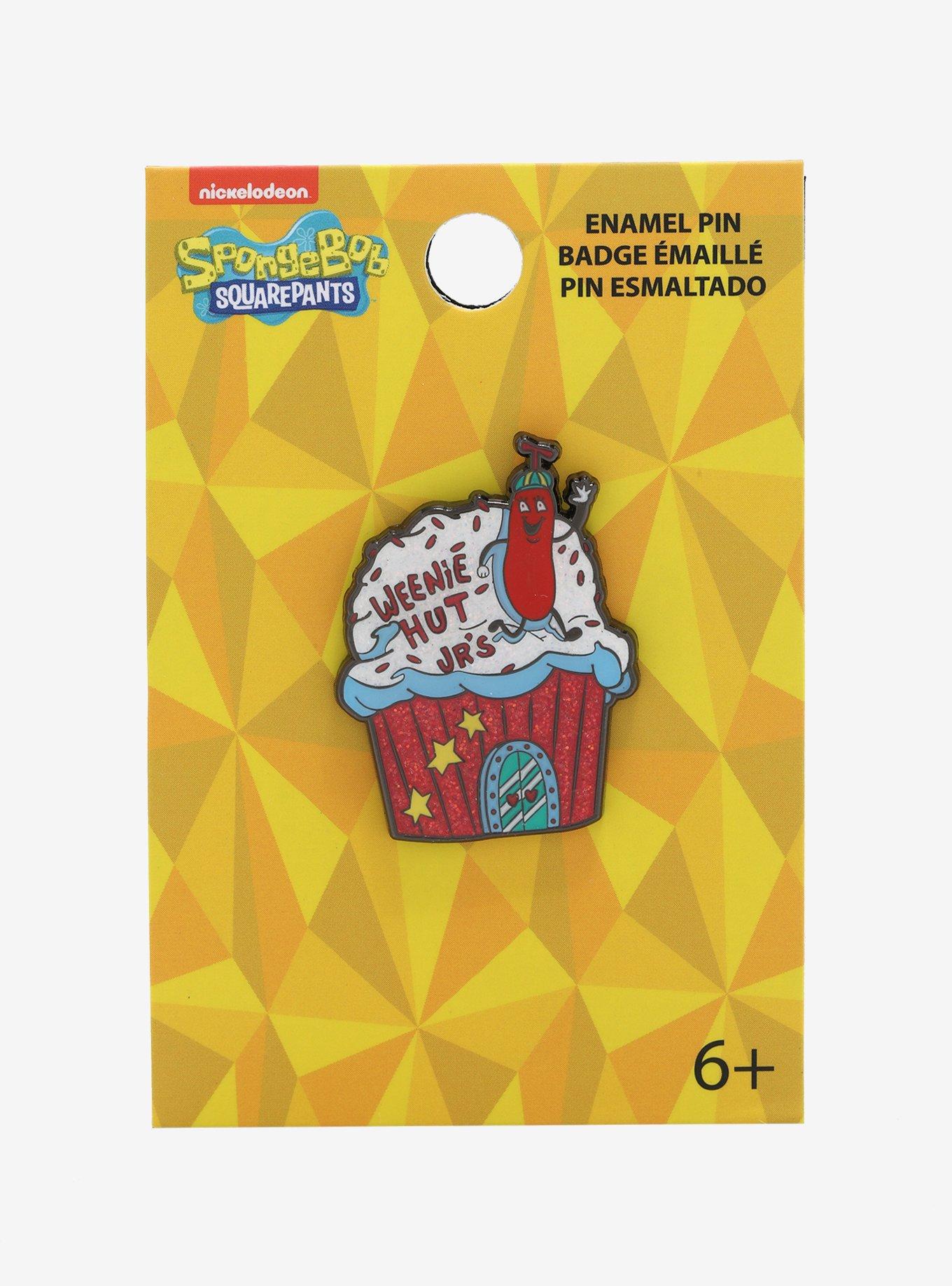 Loungefly SpongeBob SquarePants Weenie Hut Jr's Glitter Enamel Pin, , alternate