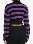 Kuromi Black & Purple Stripe Bolero Girls Crop Shrug, MULTI, alternate