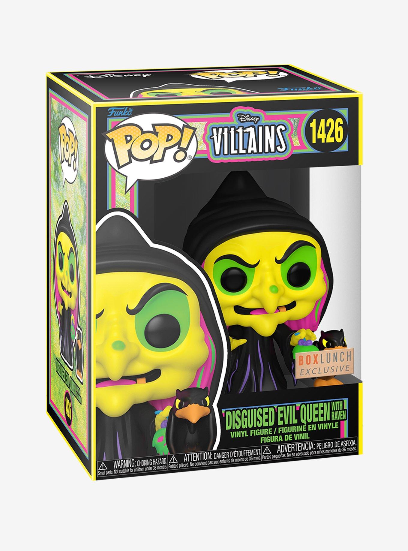 Funko Pop! Disney Villains Snow White and the Seven Dwarfs Disguised Evil Queen with Raven Black Light Vinyl Figure — BoxLunch Exclusive, , alternate