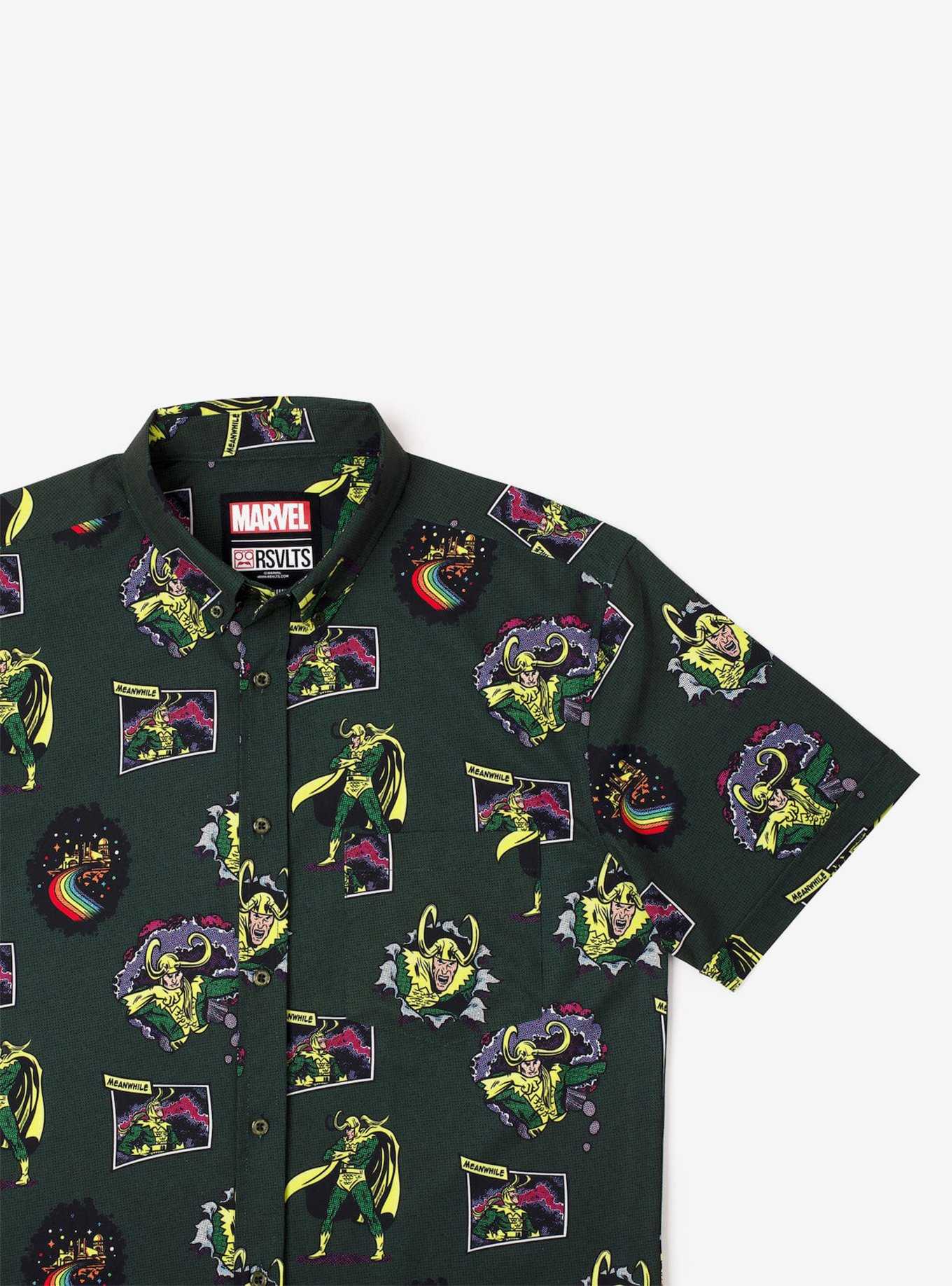 RSVLTS Marvel Loki "The Trickster" Button-Up Shirt, , hi-res