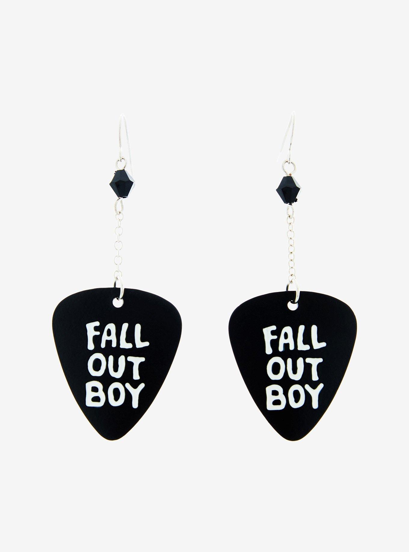 Fall Out Boy Guitar Pick Drop Earrings, , alternate