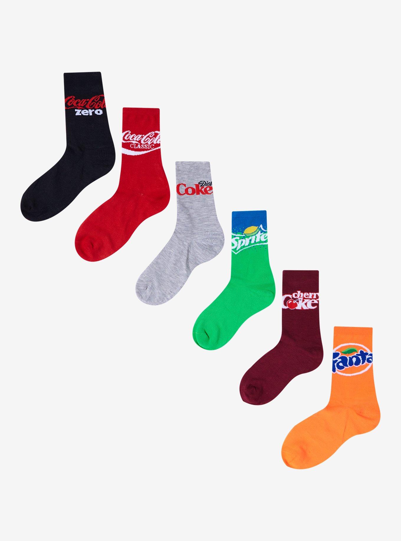 Coca-Cola Soda Pack Crew Socks 6 Pair, , alternate