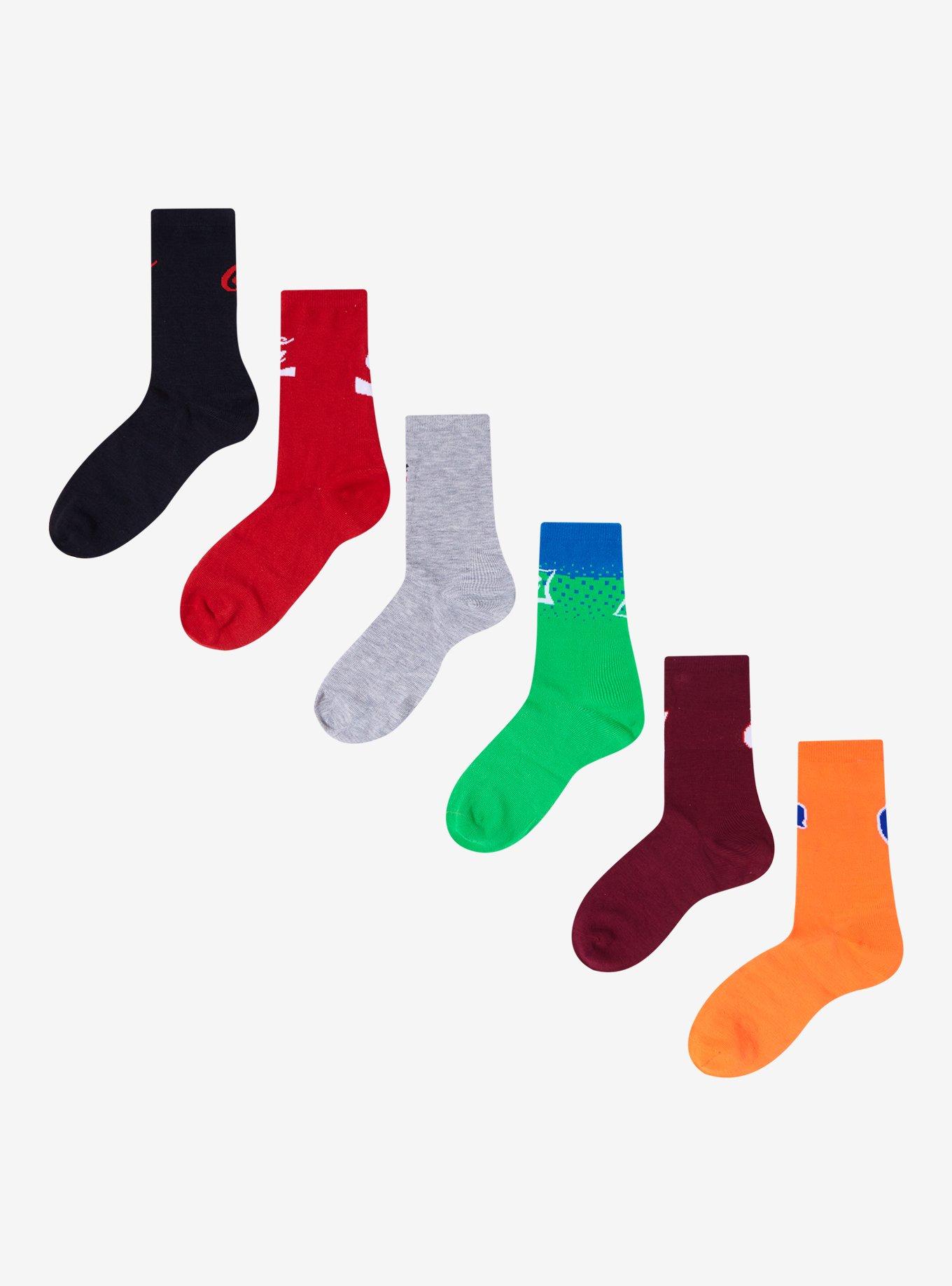 Coca-Cola Soda Pack Crew Socks 6 Pair, , alternate