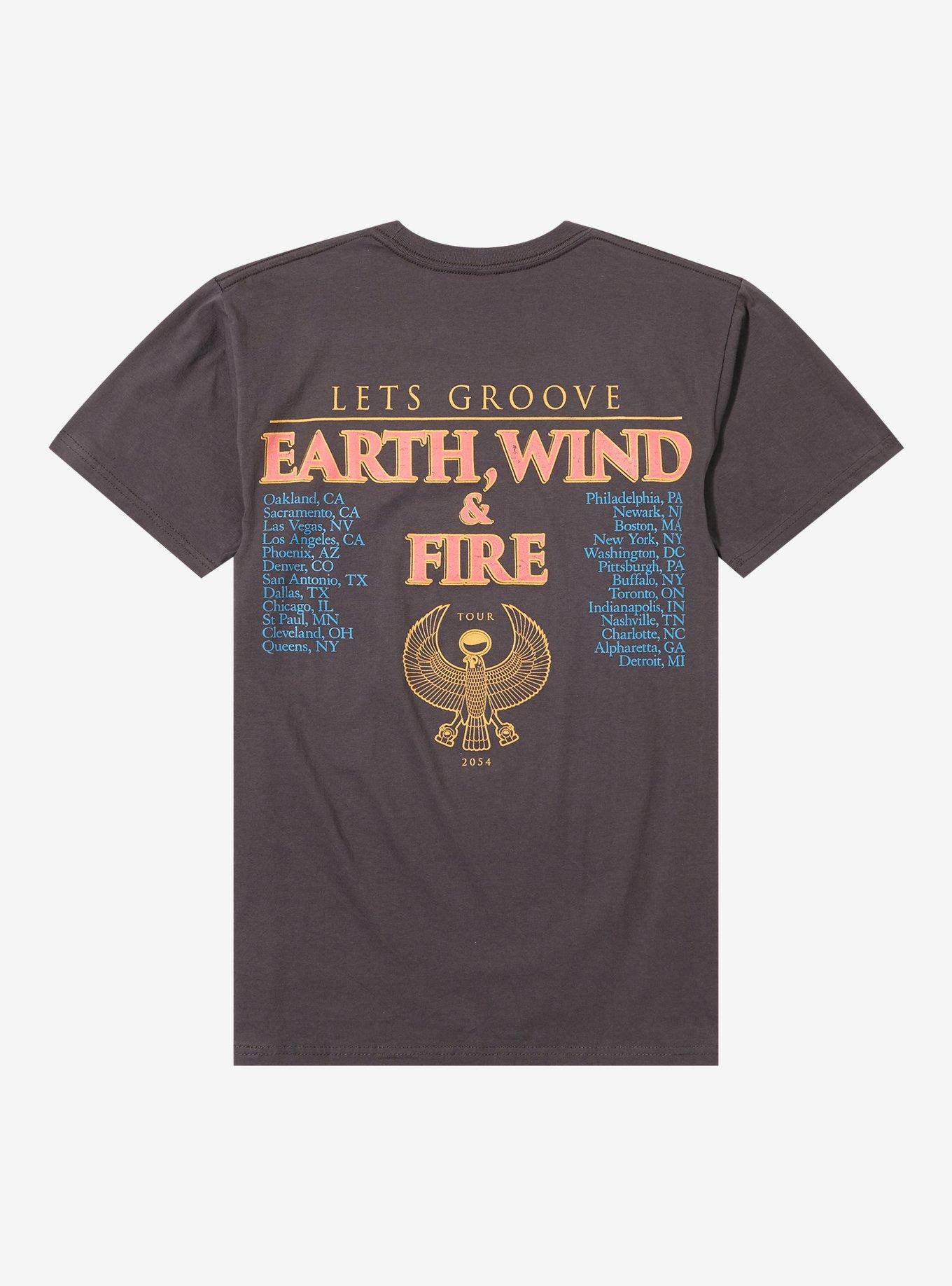 Earth, Wind & Fire Let's Groove Tour T-Shirt, BLACK, alternate