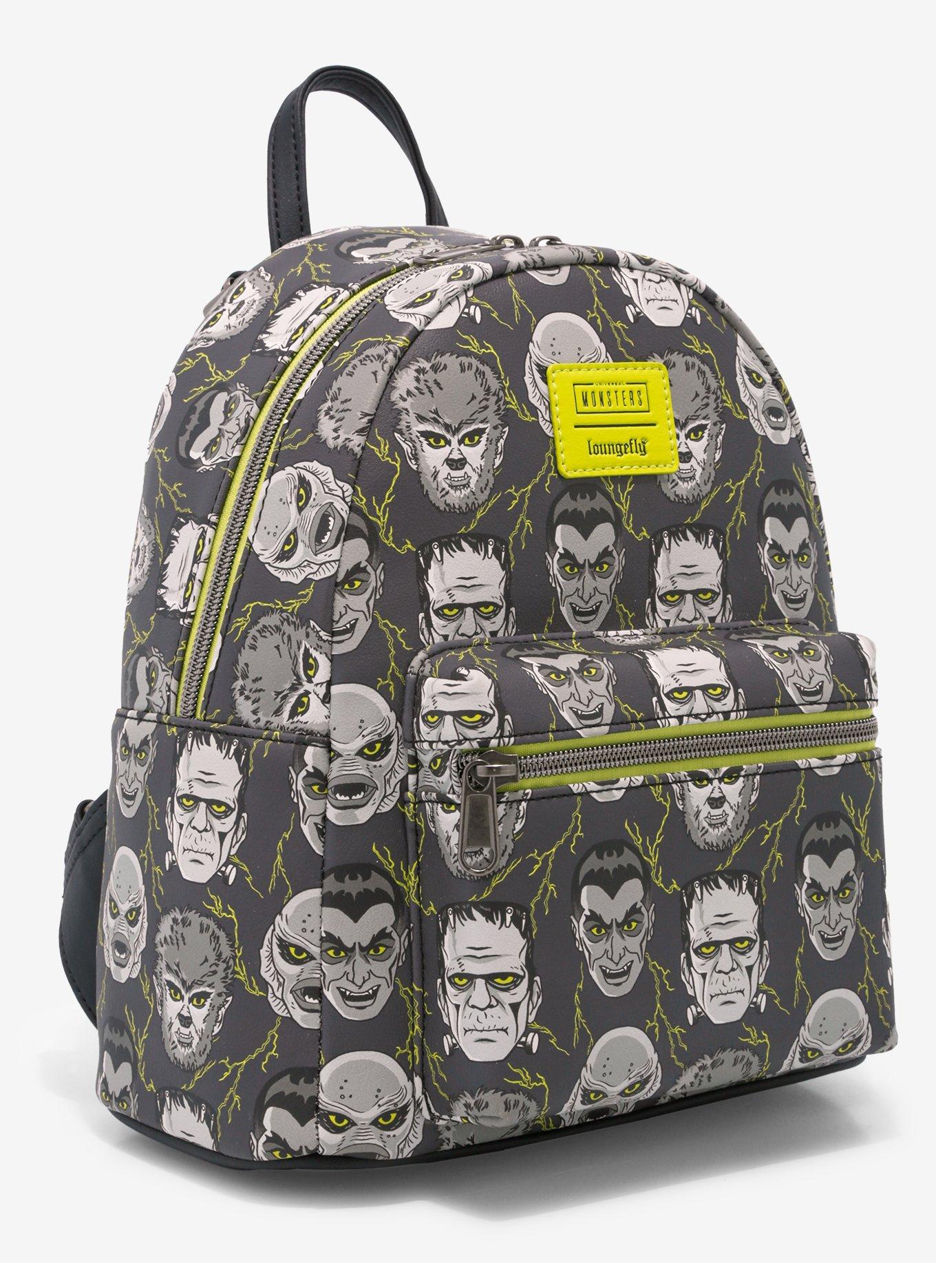 Loungefly Universal Monsters Faces Mini Backpack, , alternate